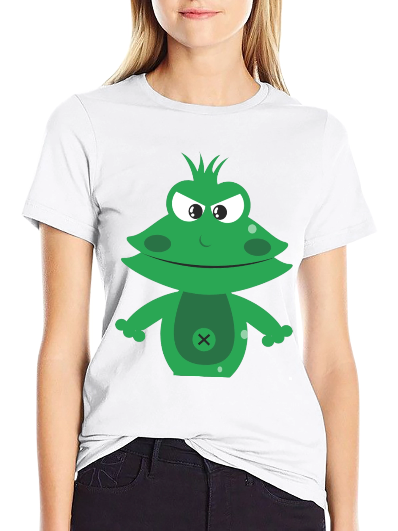 Funny Green Frog Graphic T-Shirt