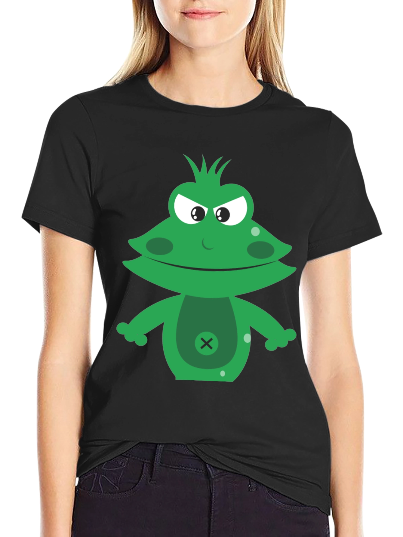 Funny Green Frog Graphic T-Shirt