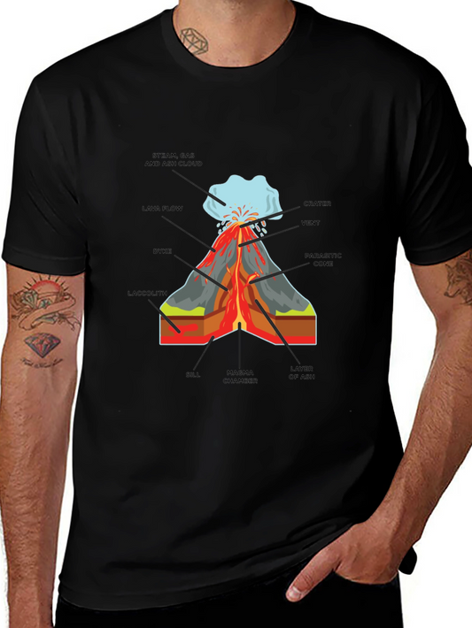 Volcano Anatomy T-Shirt - Geology Science Tee