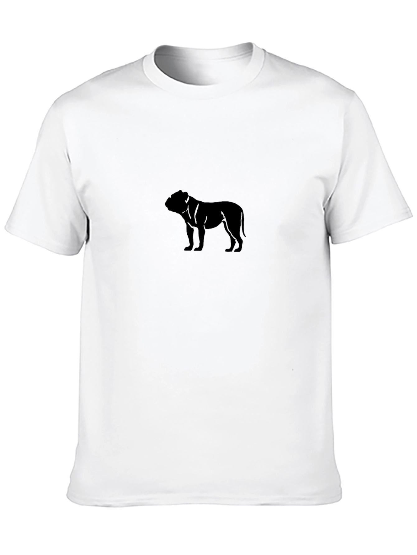 Mens Black Bulldog Graphic Tee - Casual Style