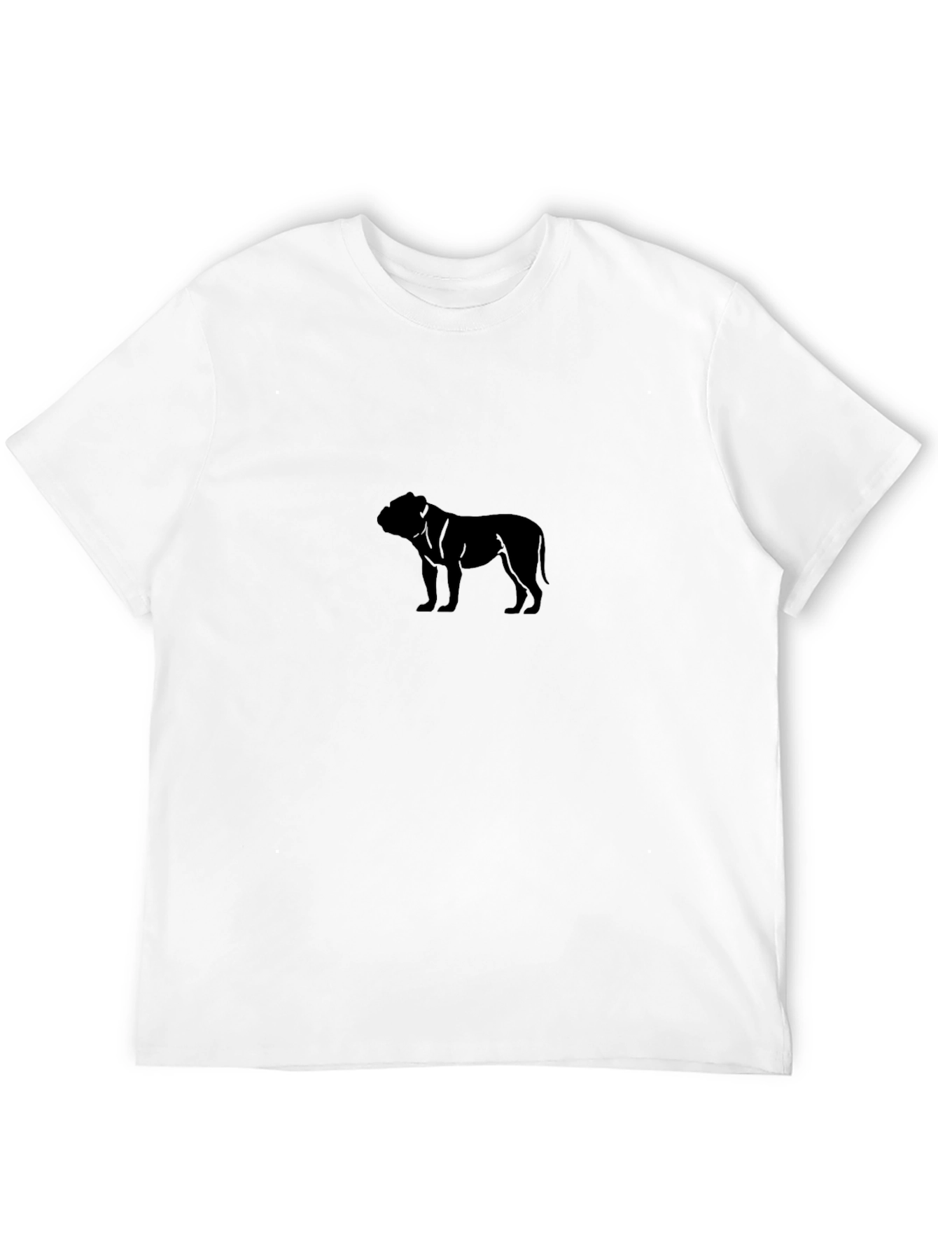 Mens Black Bulldog Graphic Tee - Casual Style