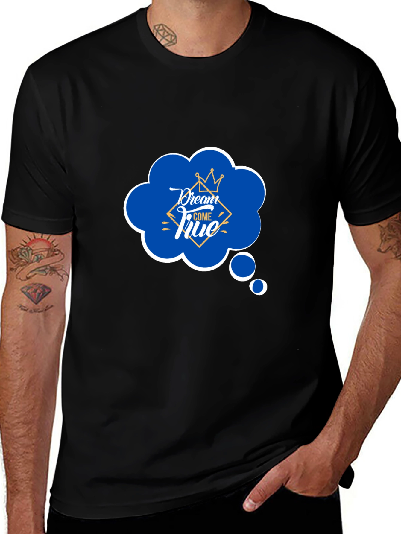 Dream Come True Graphic Black T-Shirt