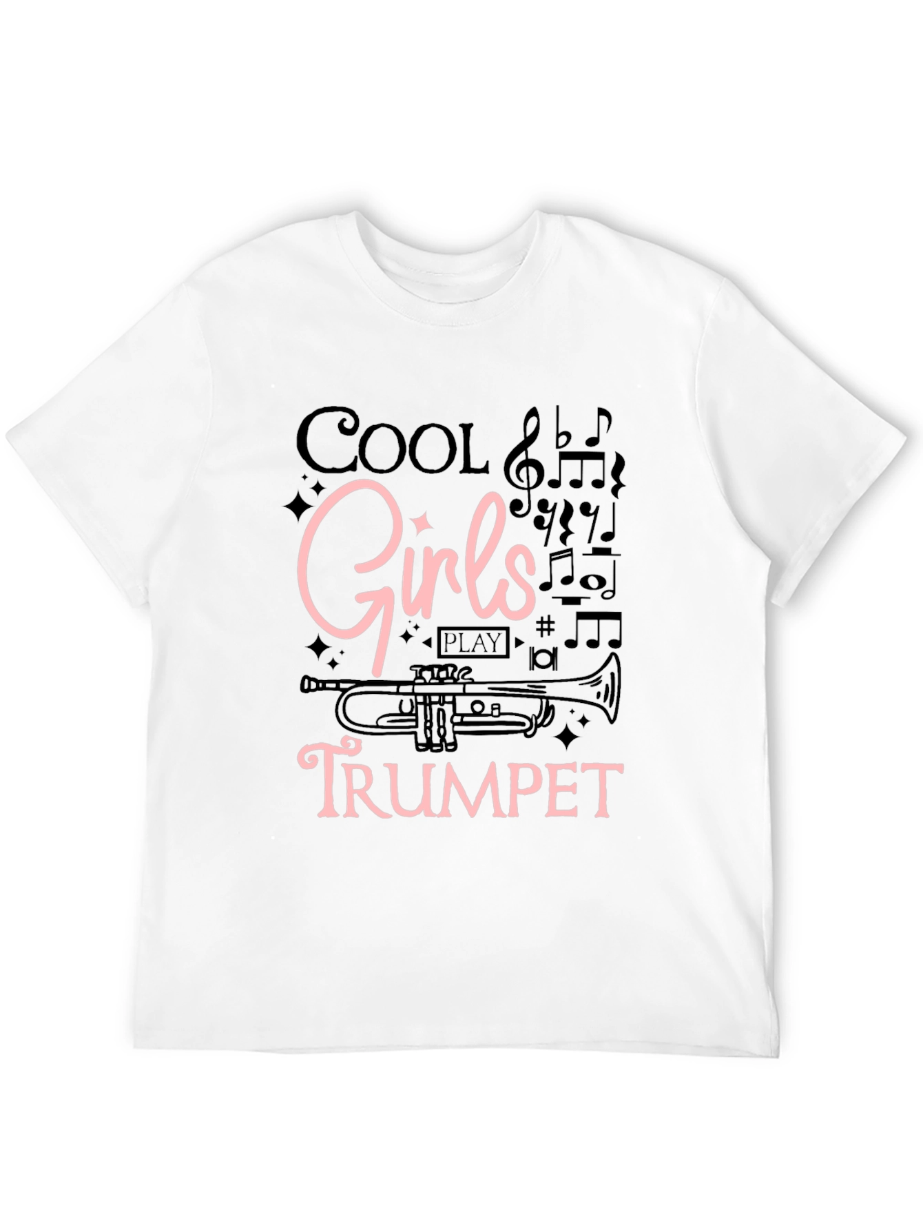Cool Girls Trumpet Black Graphic Tee