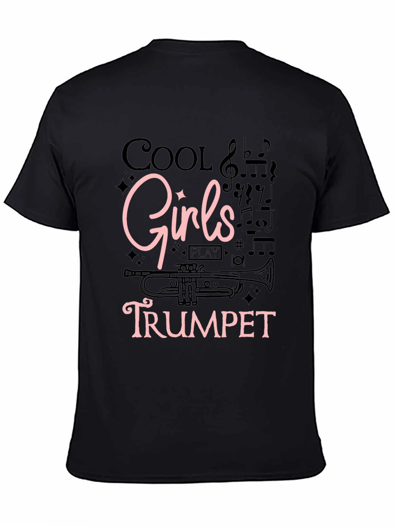 Cool Girls Trumpet Black Graphic Tee