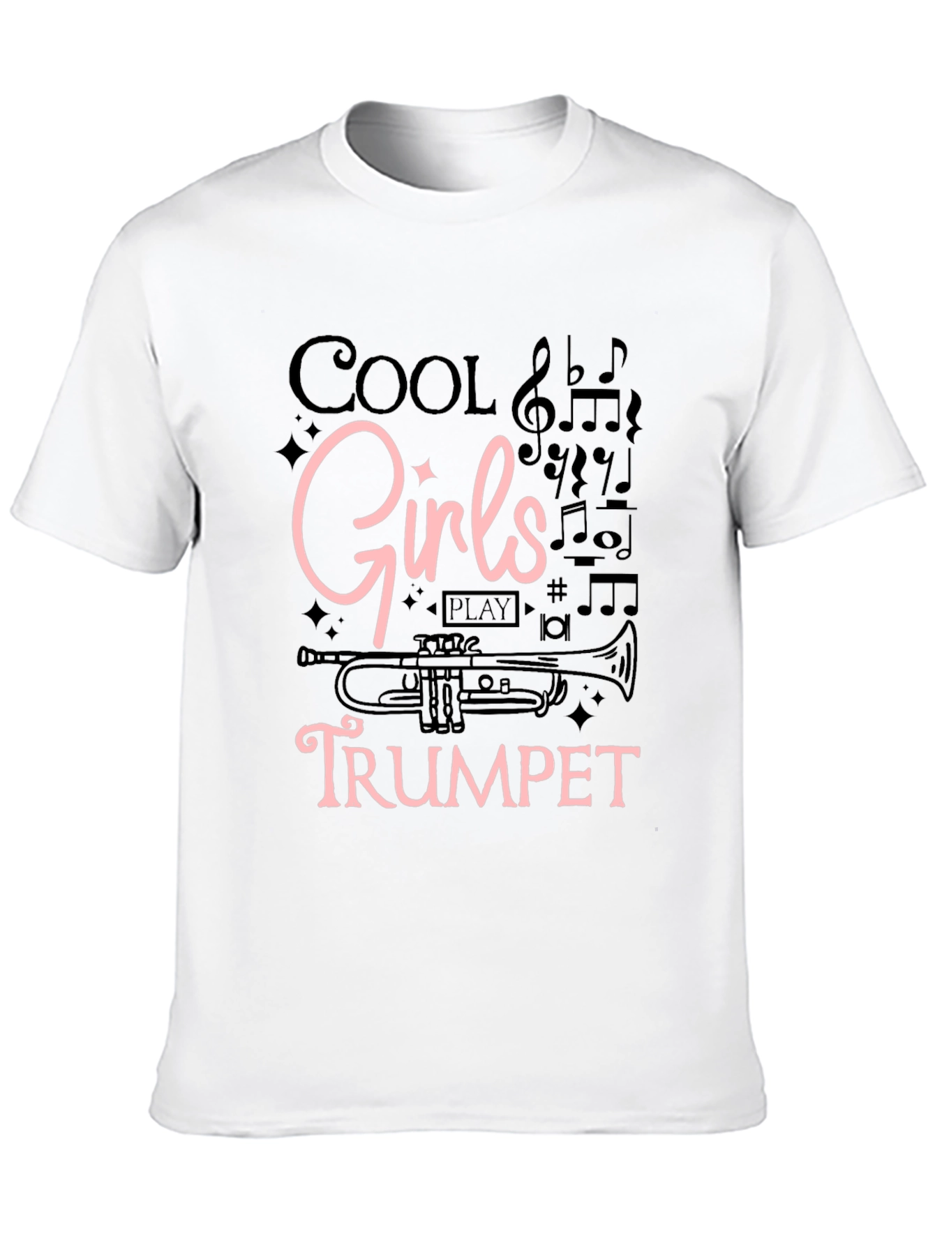 Cool Girls Trumpet Black Graphic Tee