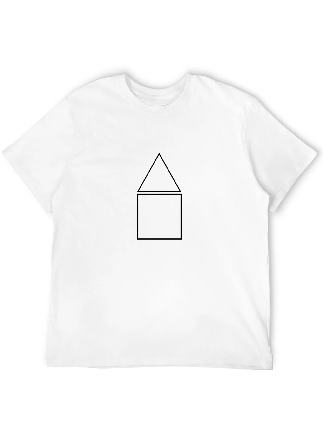 Modern Geometric T-Shirt: Square & Triangle Design