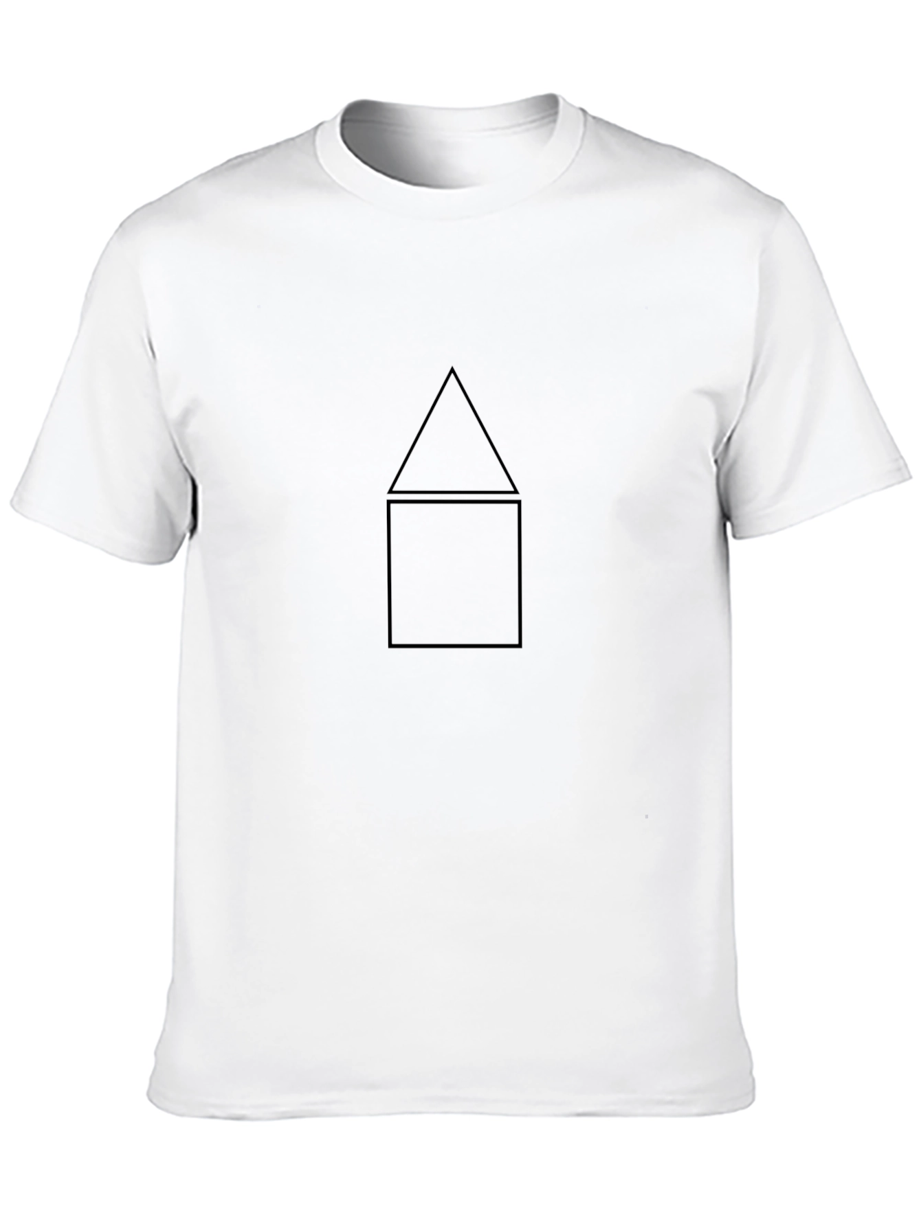 Modern Geometric T-Shirt: Square & Triangle Design