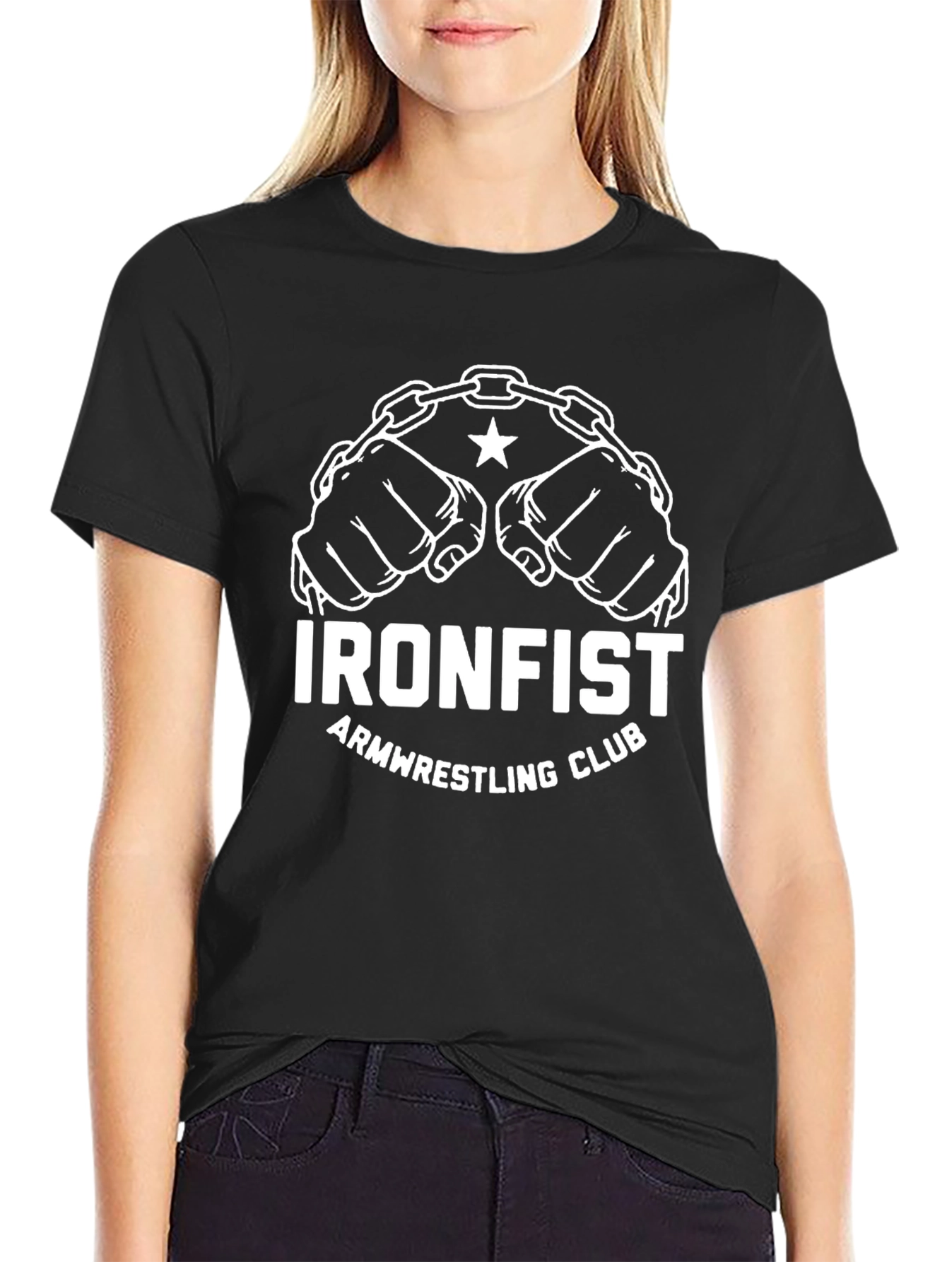 Ironfist Armwrestling Club T-Shirt - Black Graphic Tee