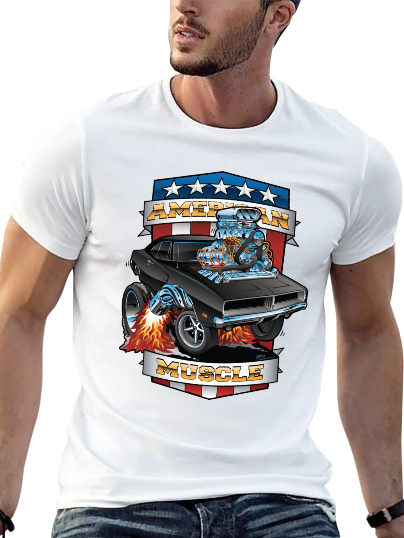 American Muscle Car Graphic T-Shirt