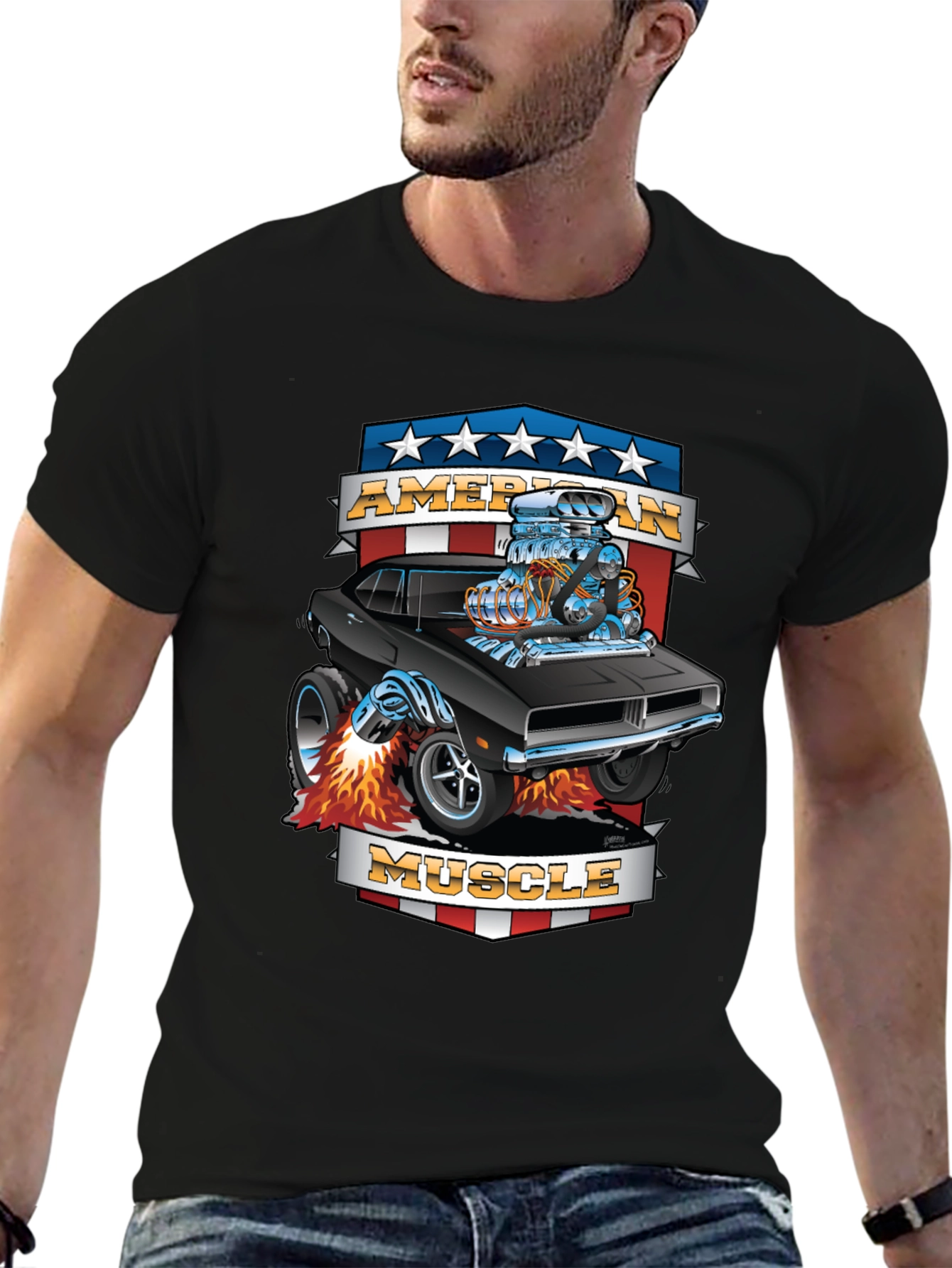 American Muscle Car Graphic T-Shirt