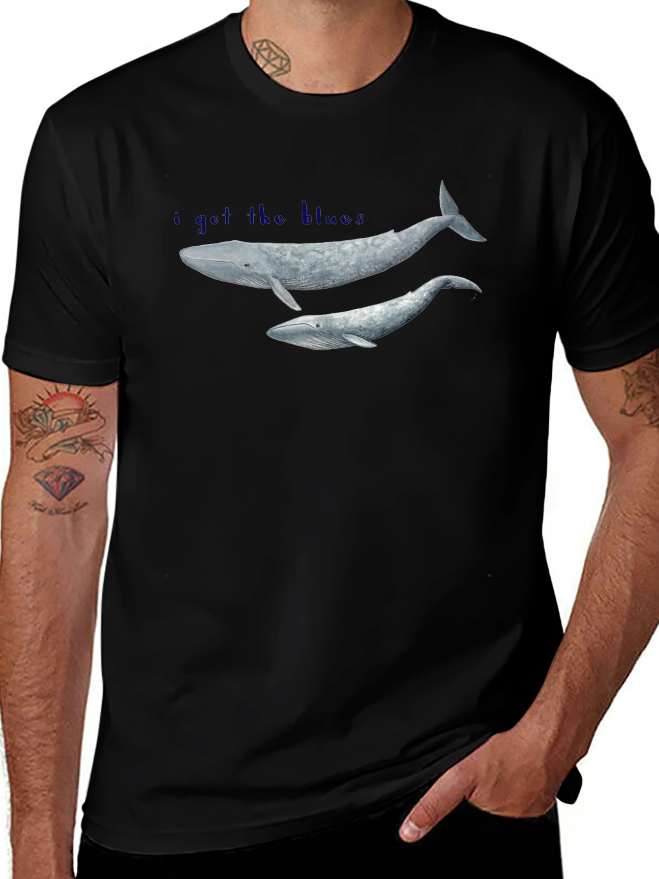 Whale Graphic Print T-Shirt