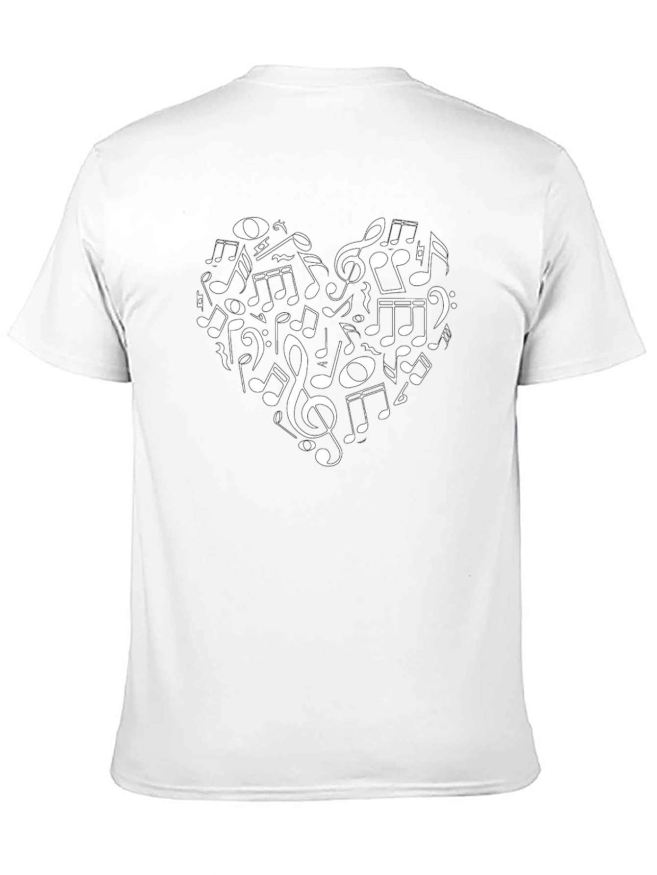Musical Heart T-Shirt - Black Graphic Tee