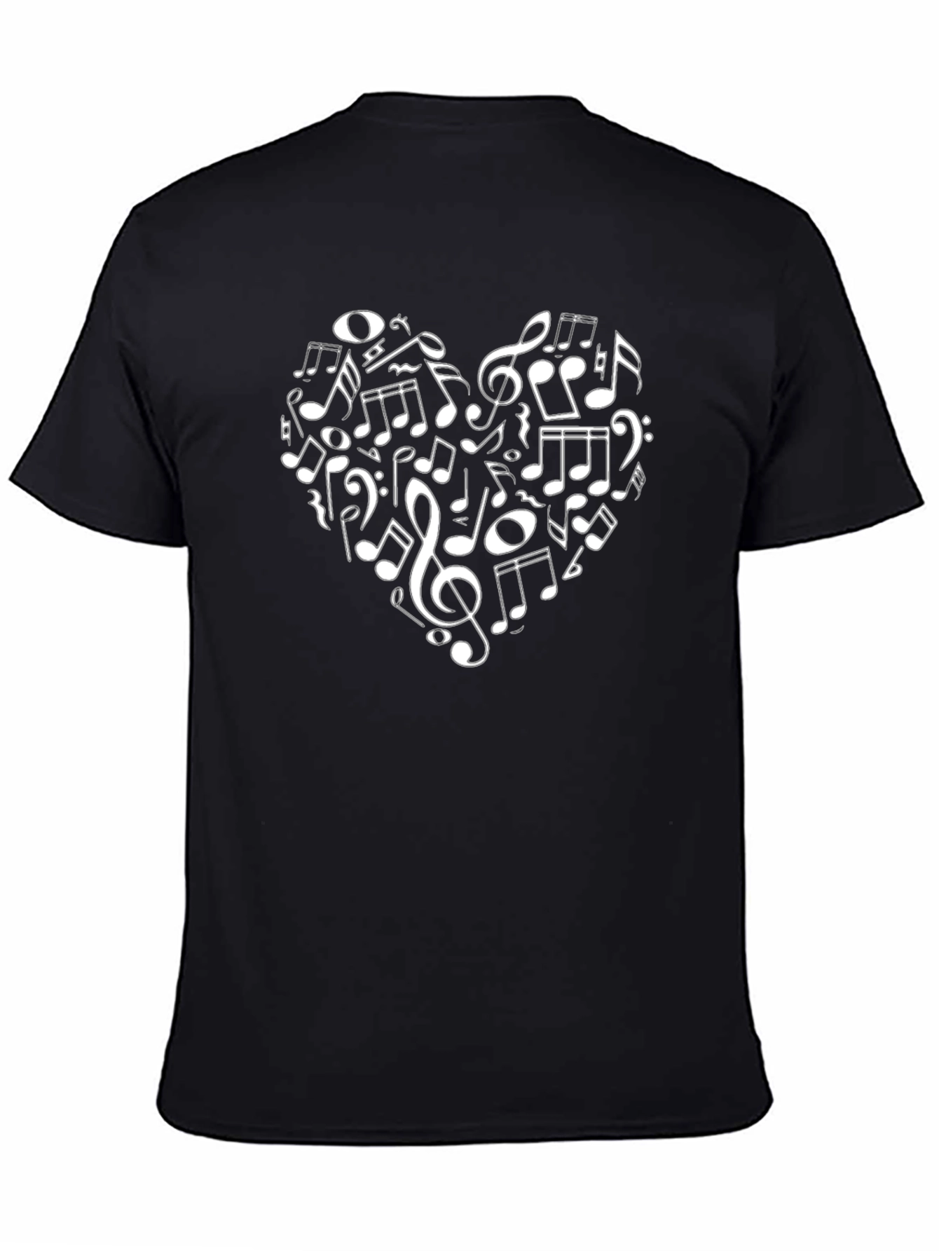 Musical Heart T-Shirt - Black Graphic Tee