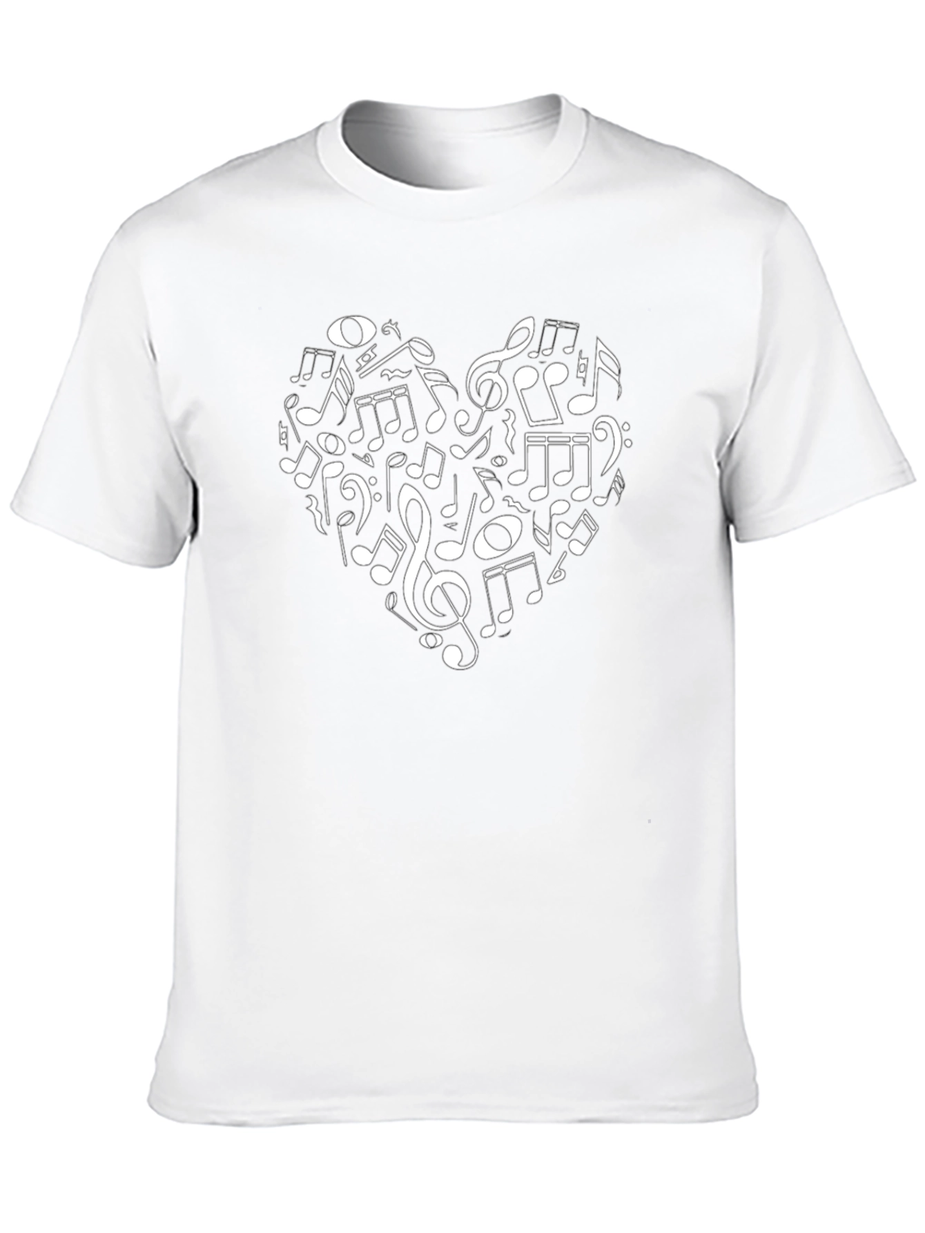 Musical Heart T-Shirt - Black Graphic Tee