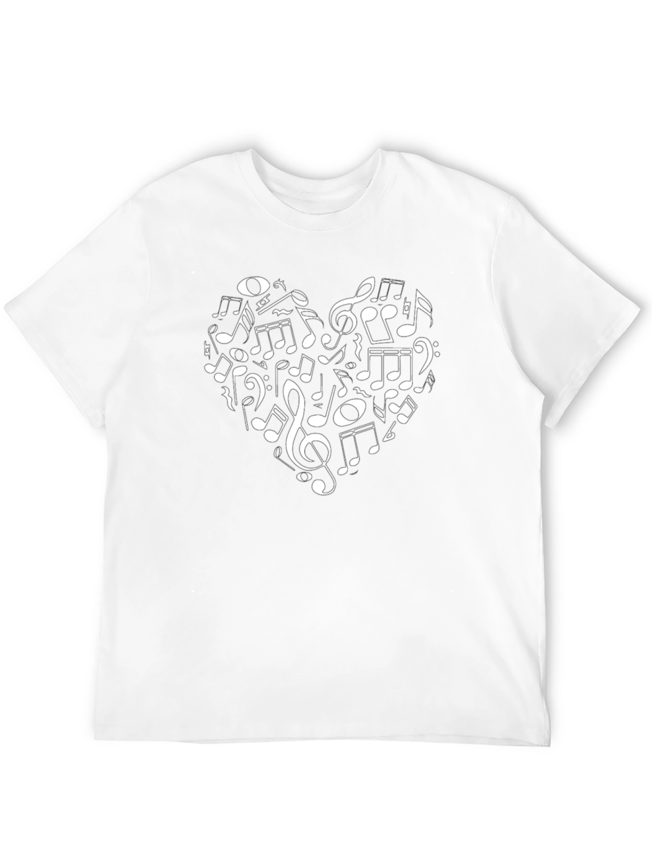 Musical Heart T-Shirt - Black Graphic Tee