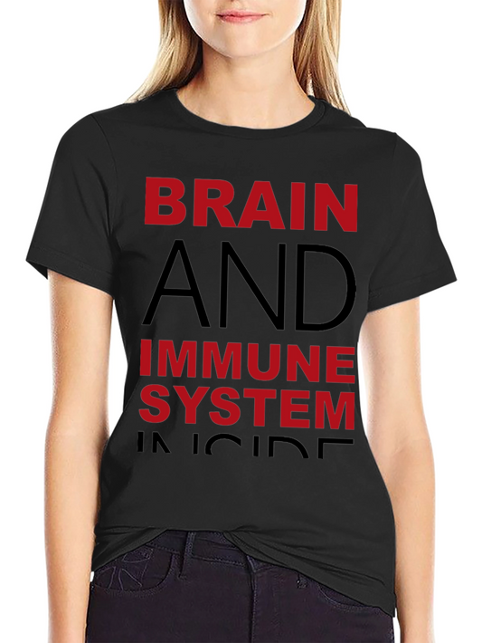 Brain & Immune System Inside Black Graphic Tee