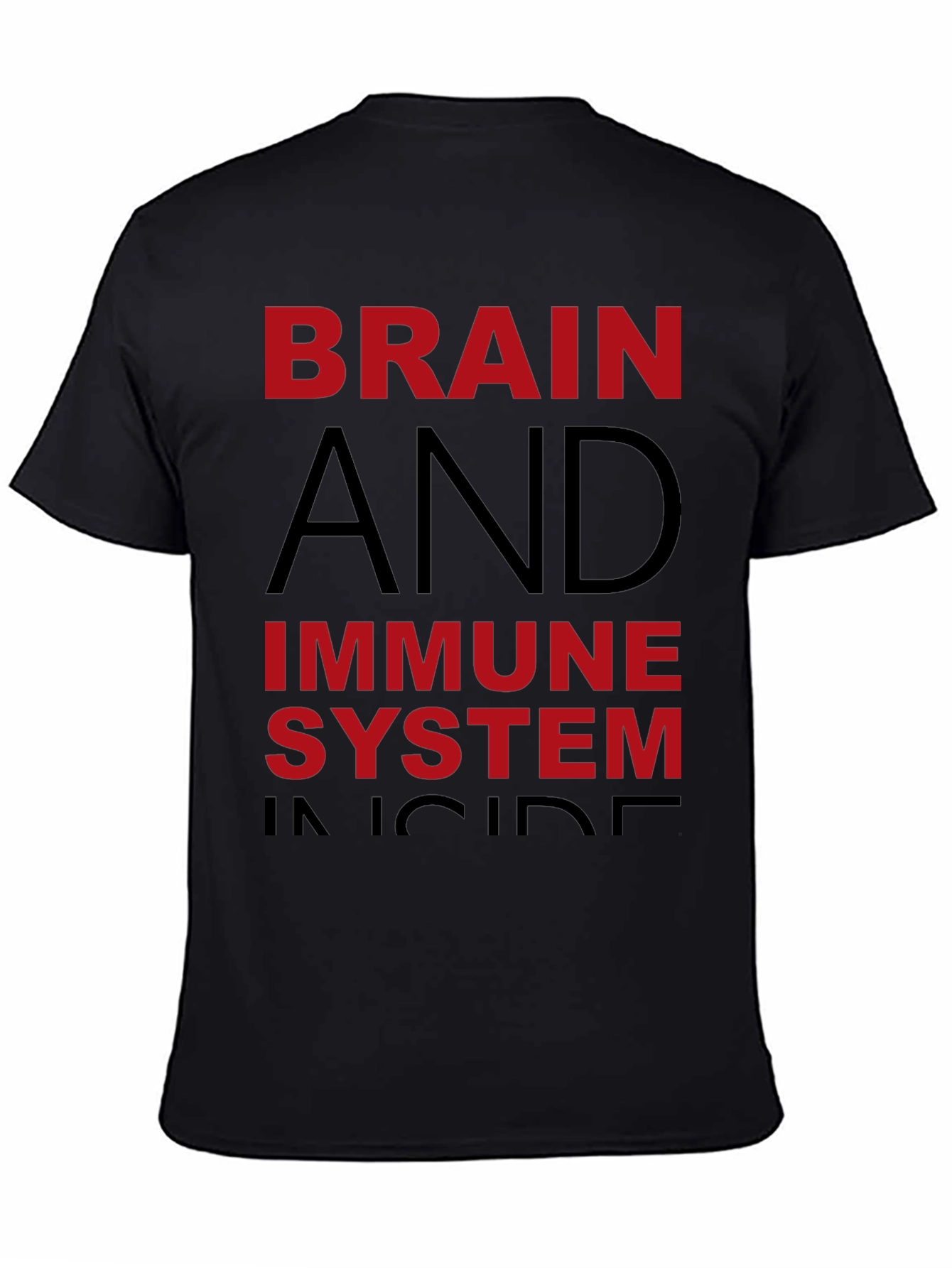 Brain & Immune System Inside Black Graphic Tee