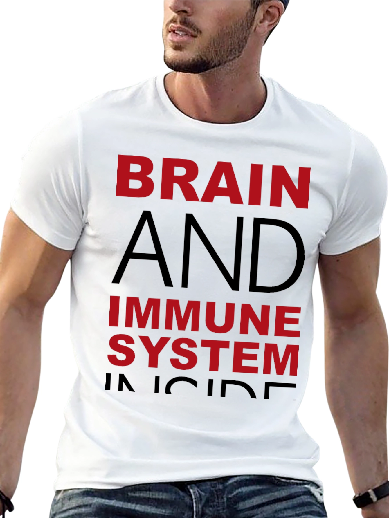 Brain & Immune System Inside Black Graphic Tee