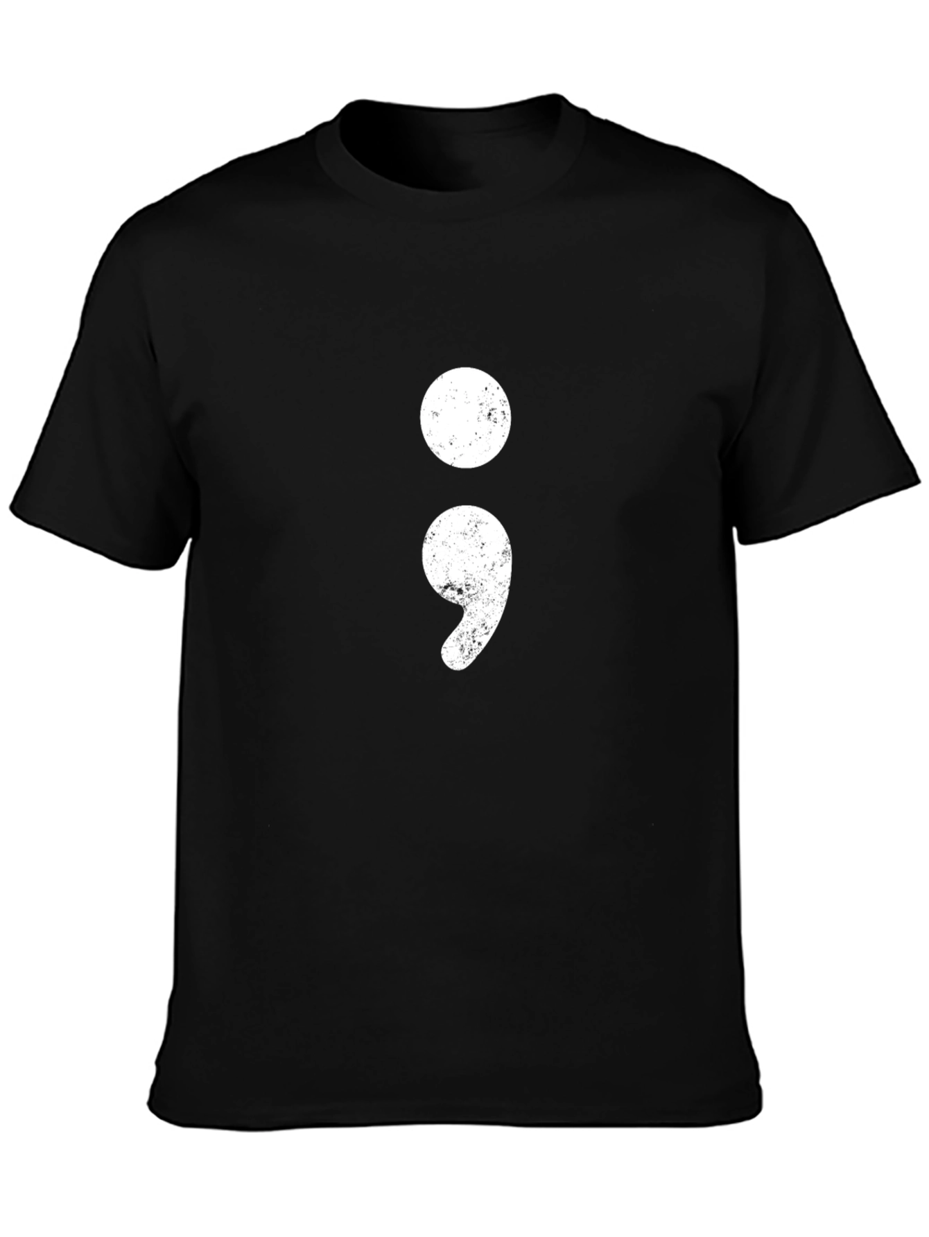 Semicolon Graphic Tee - Black
