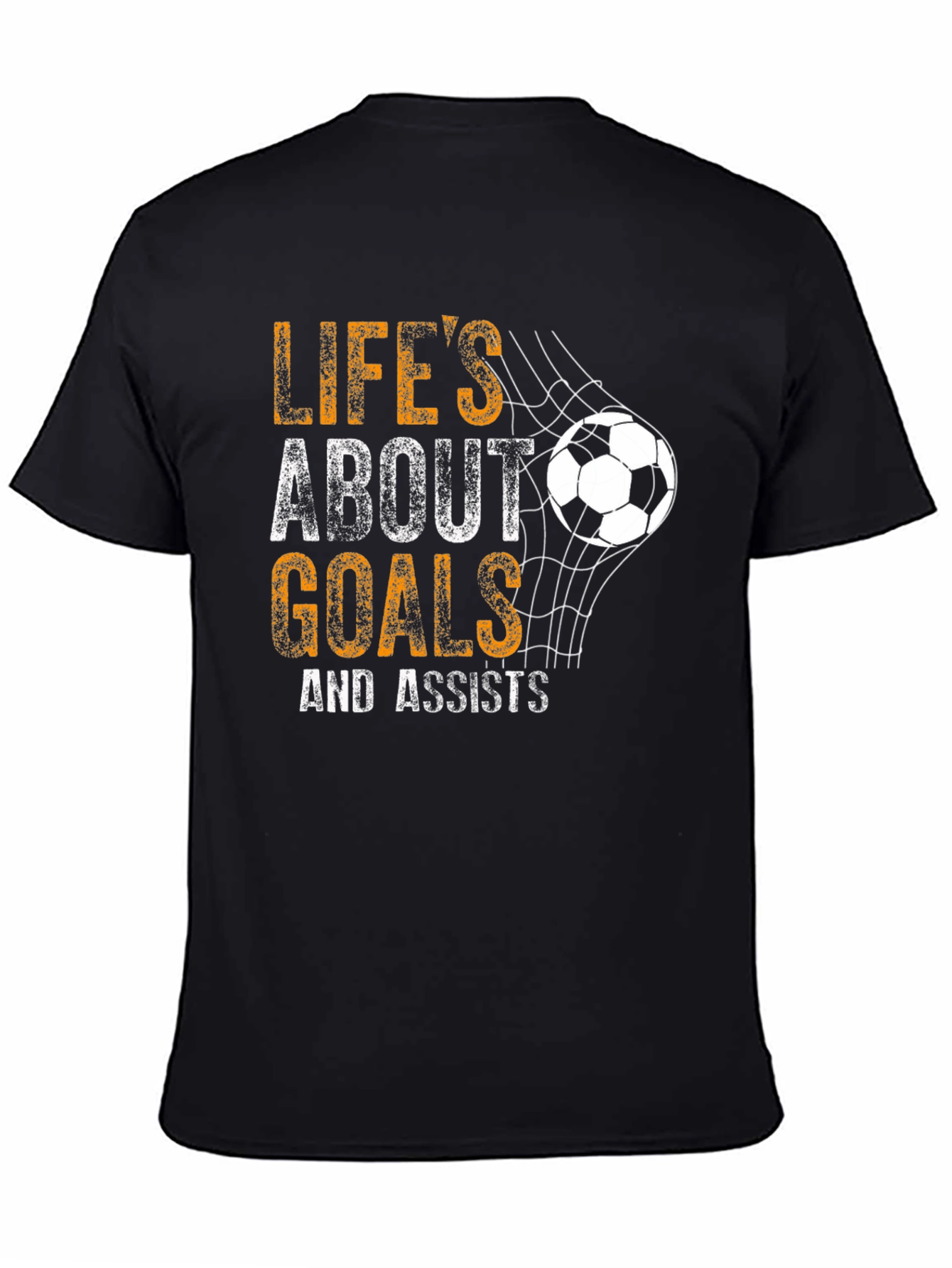 Lifes About Goals Soccer Graphic T-Shirt