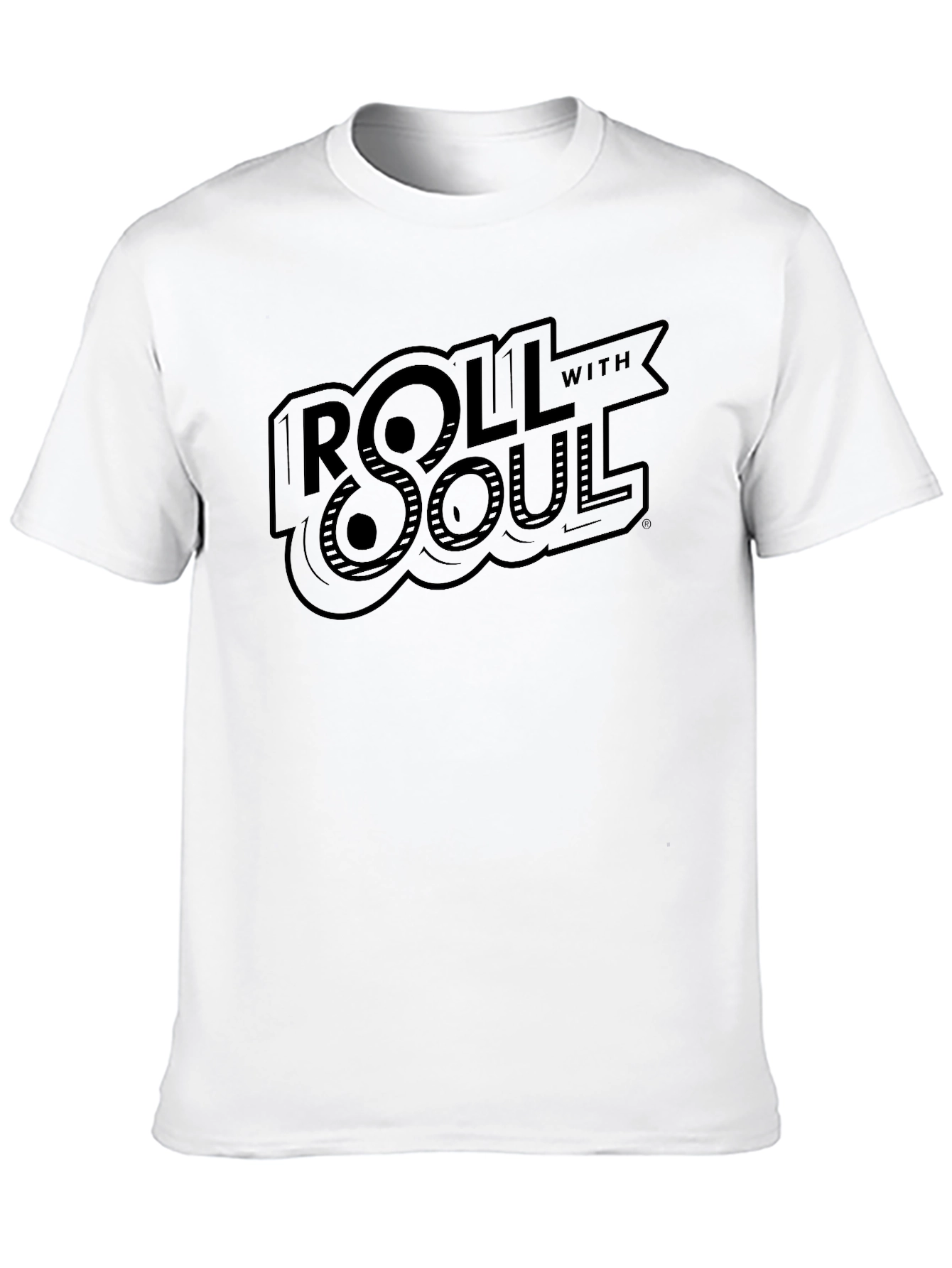 Roll With Soul Graphic Print Black T-Shirt