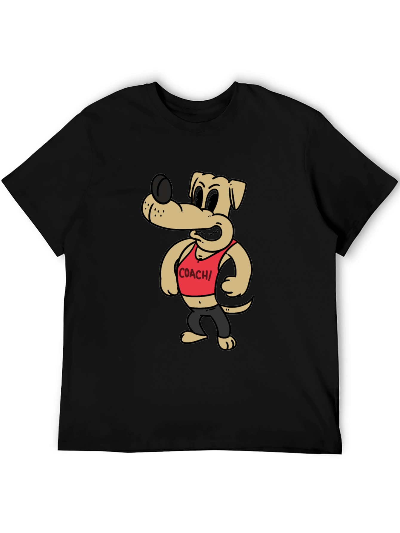 Cartoon Dog Coach Graphic Tee