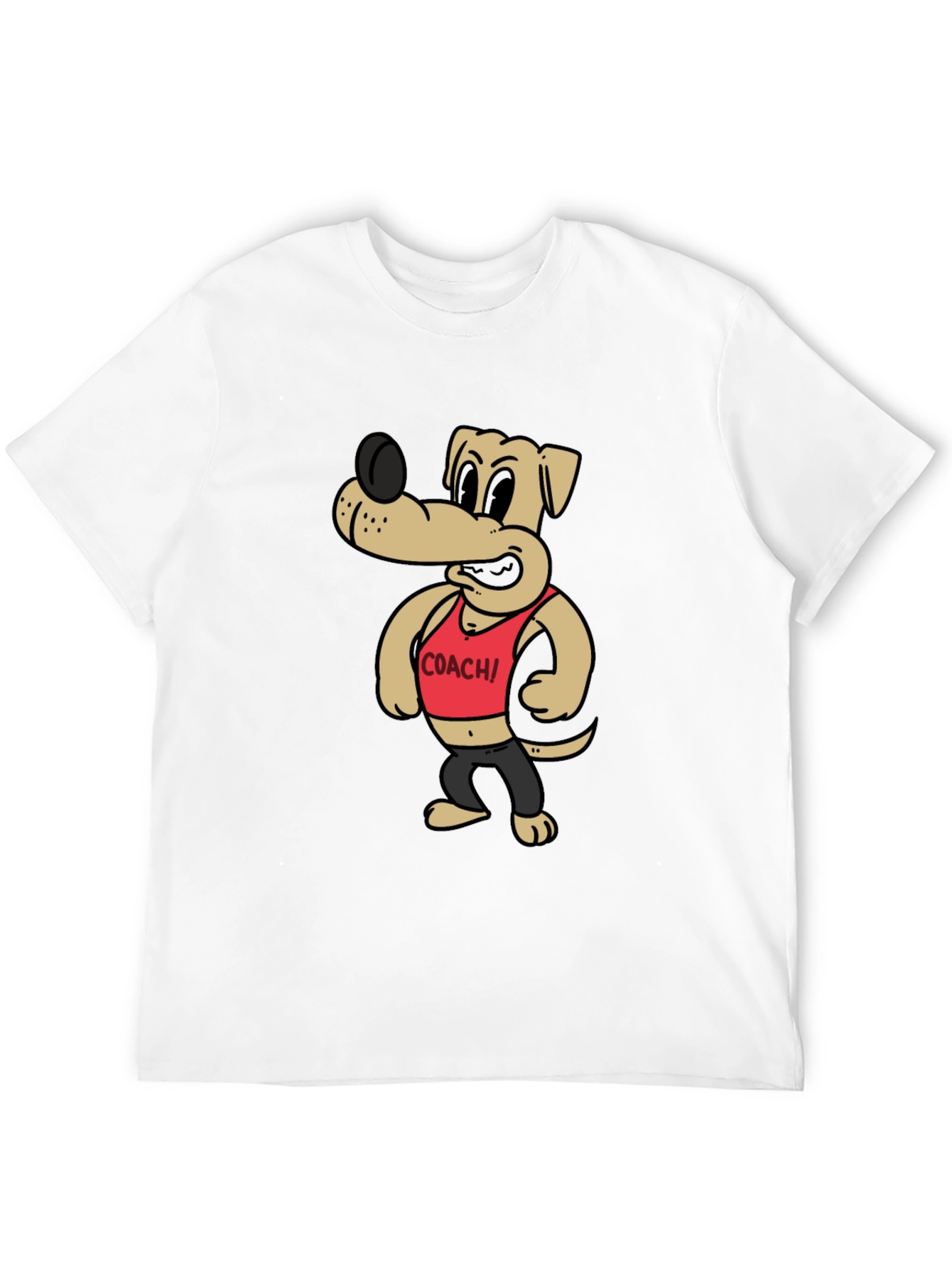 Cartoon Dog Coach Graphic Tee