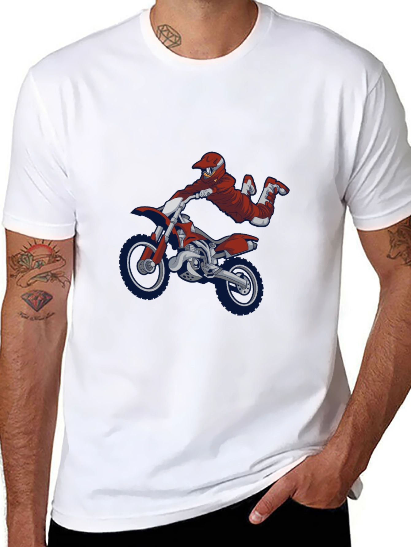 Motocross Rider Graphic T-Shirt - Cool Motorbike Tee