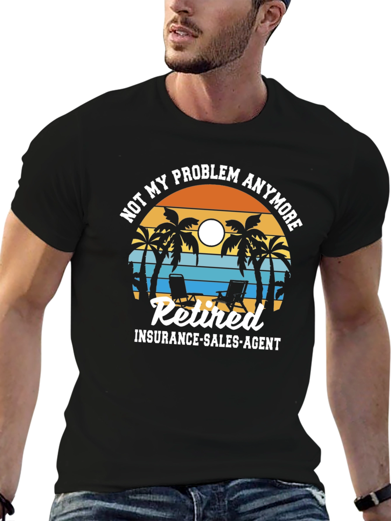Retired Insurance Agent T-Shirt - Beach Design