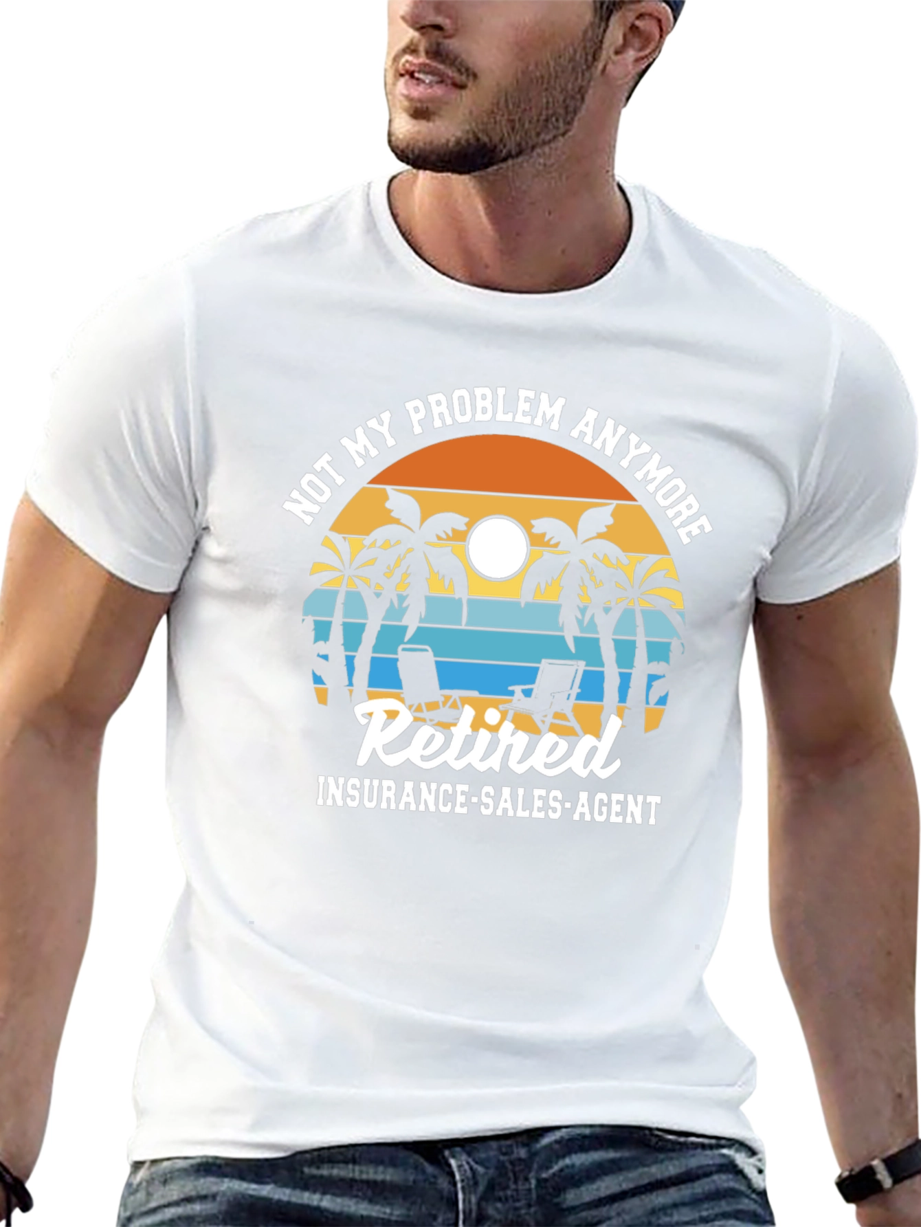 Retired Insurance Agent T-Shirt - Beach Design