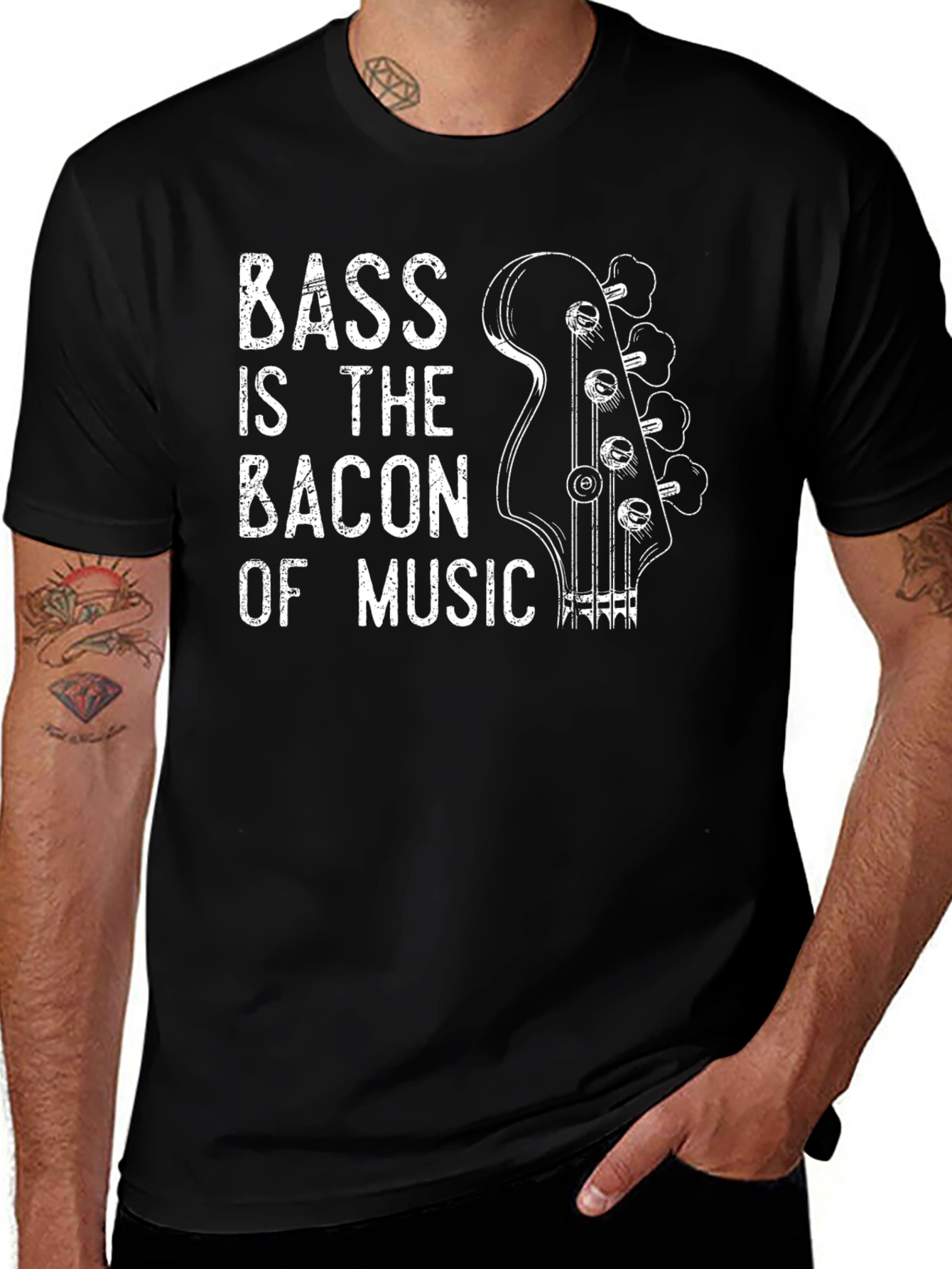 Bass is the Bacon of Music Graphic T-Shirt