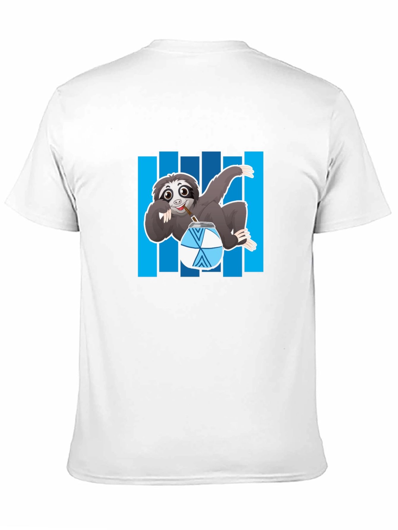 Sloth Sipping Mate T-Shirt - Relaxed Style