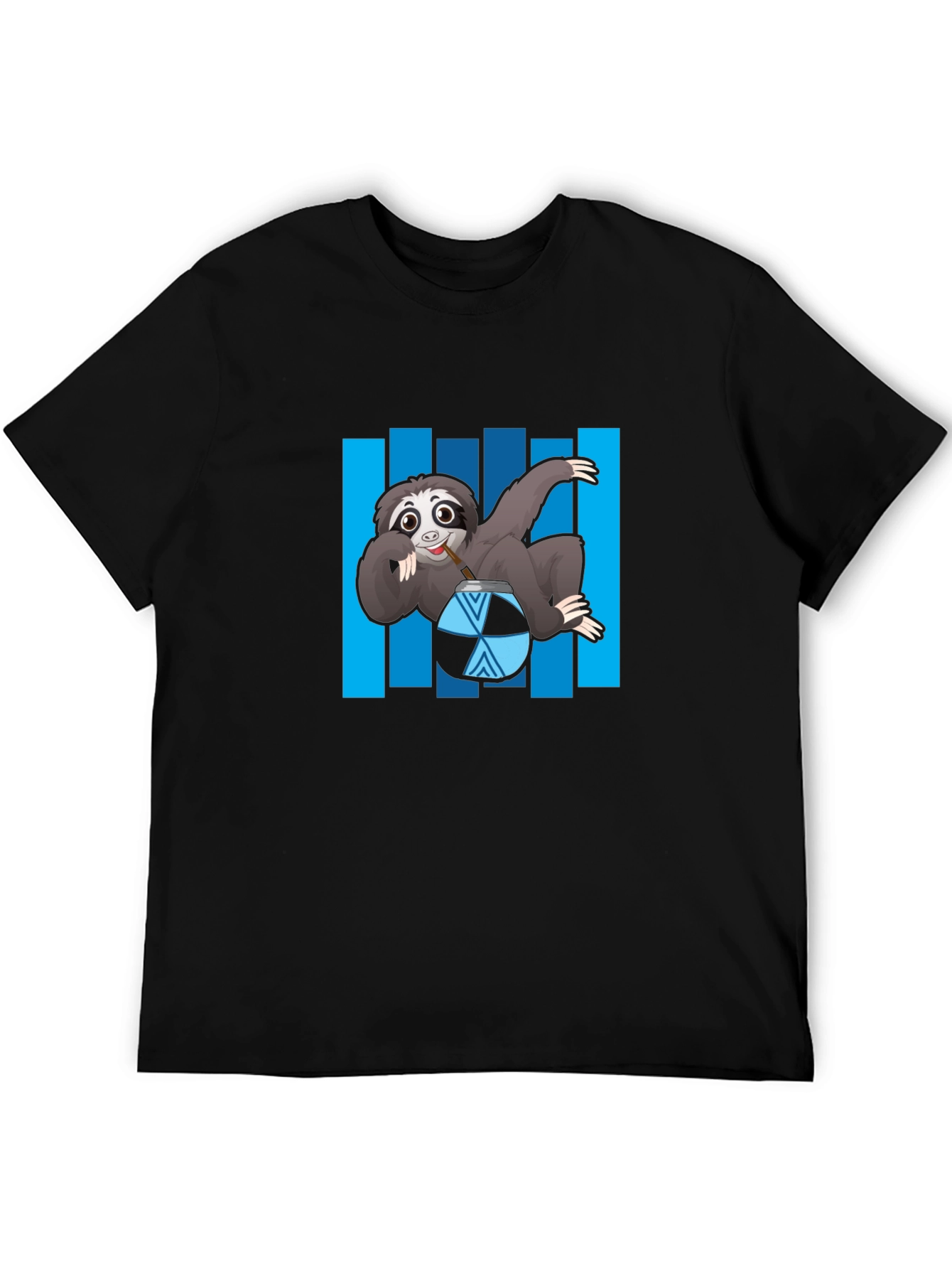 Sloth Sipping Mate T-Shirt - Relaxed Style