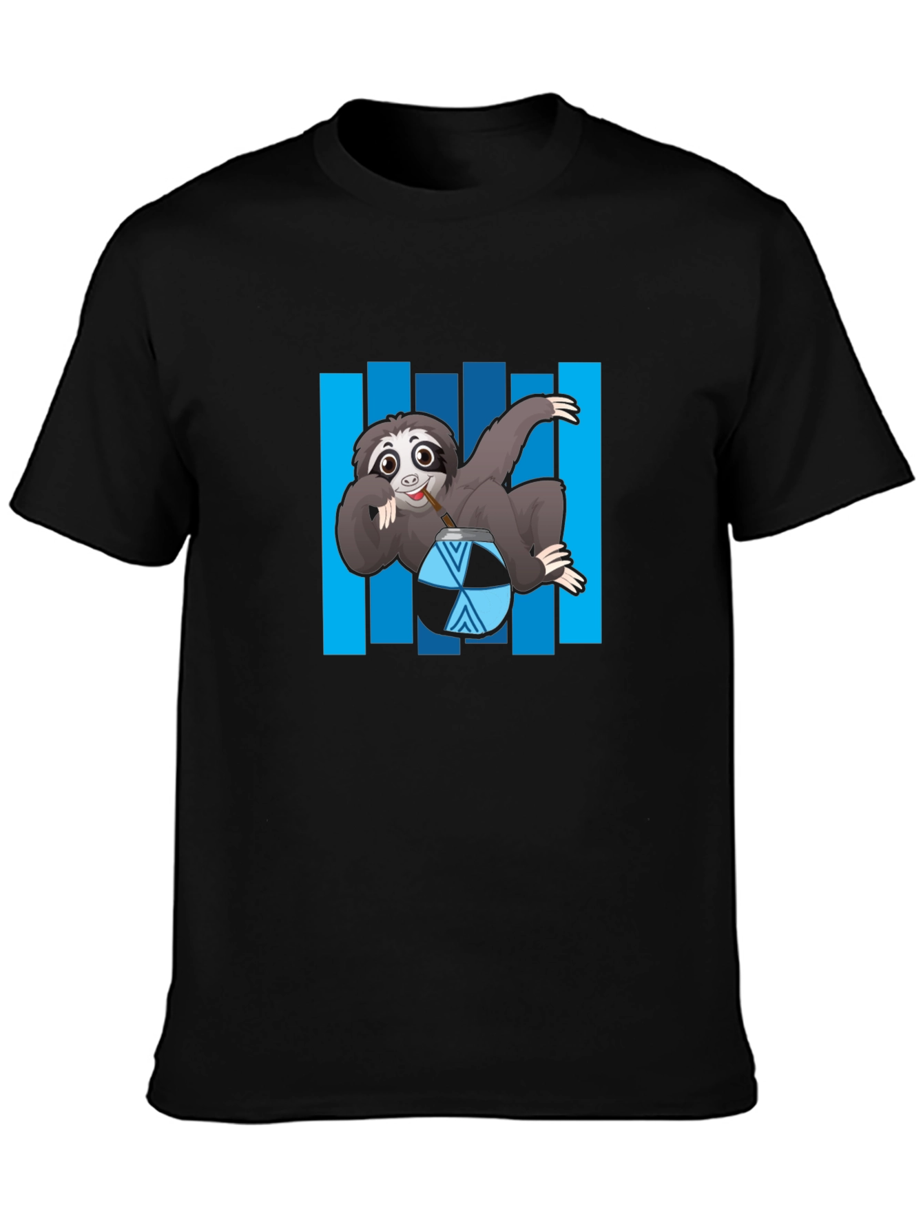 Sloth Sipping Mate T-Shirt - Relaxed Style
