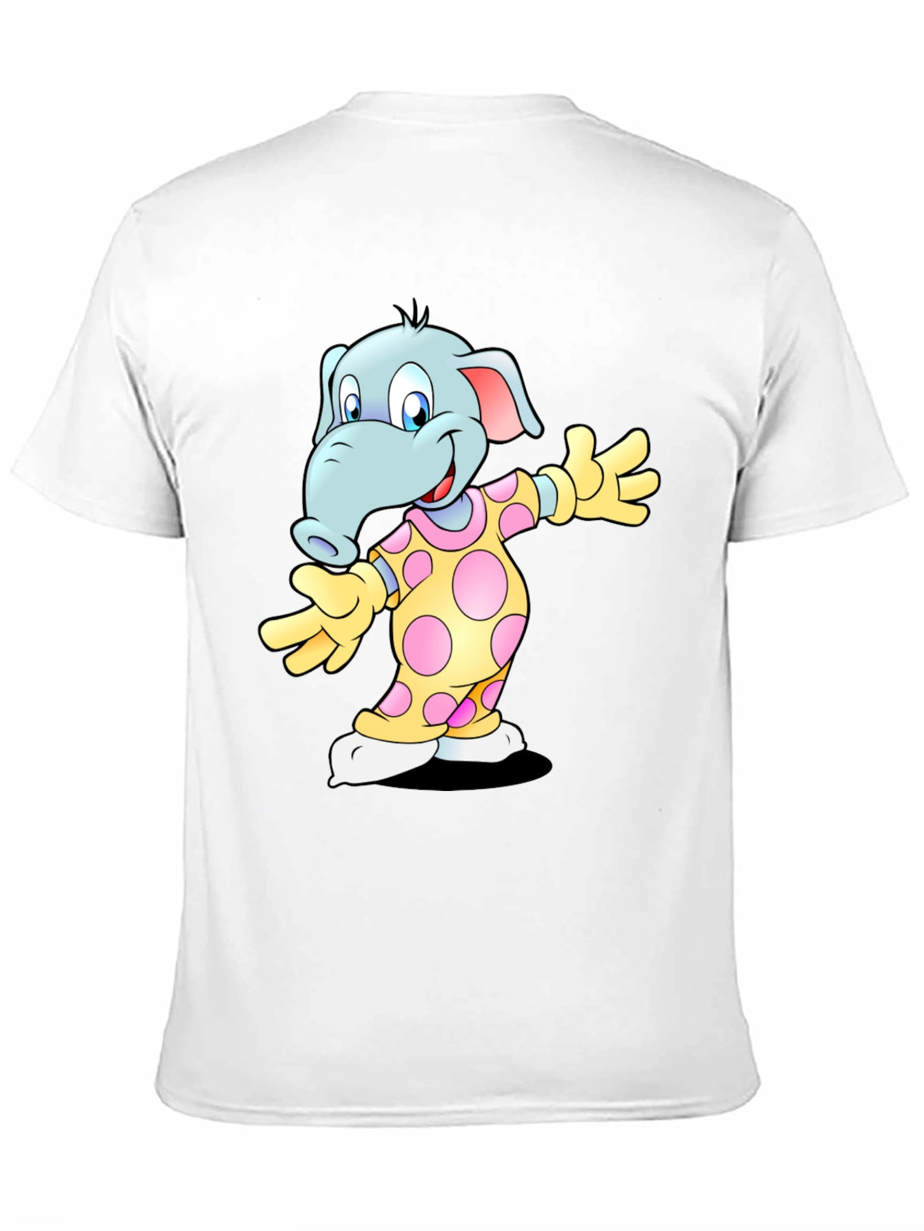 Cartoon Elephant Black T-Shirt