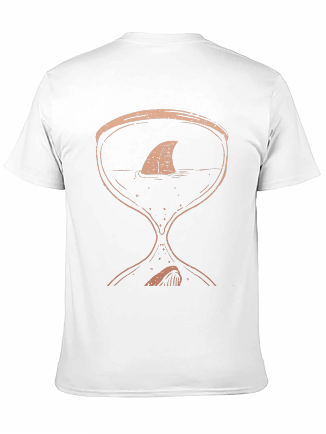 Shark Hourglass Graphic Tee - Unique Black T-Shirt