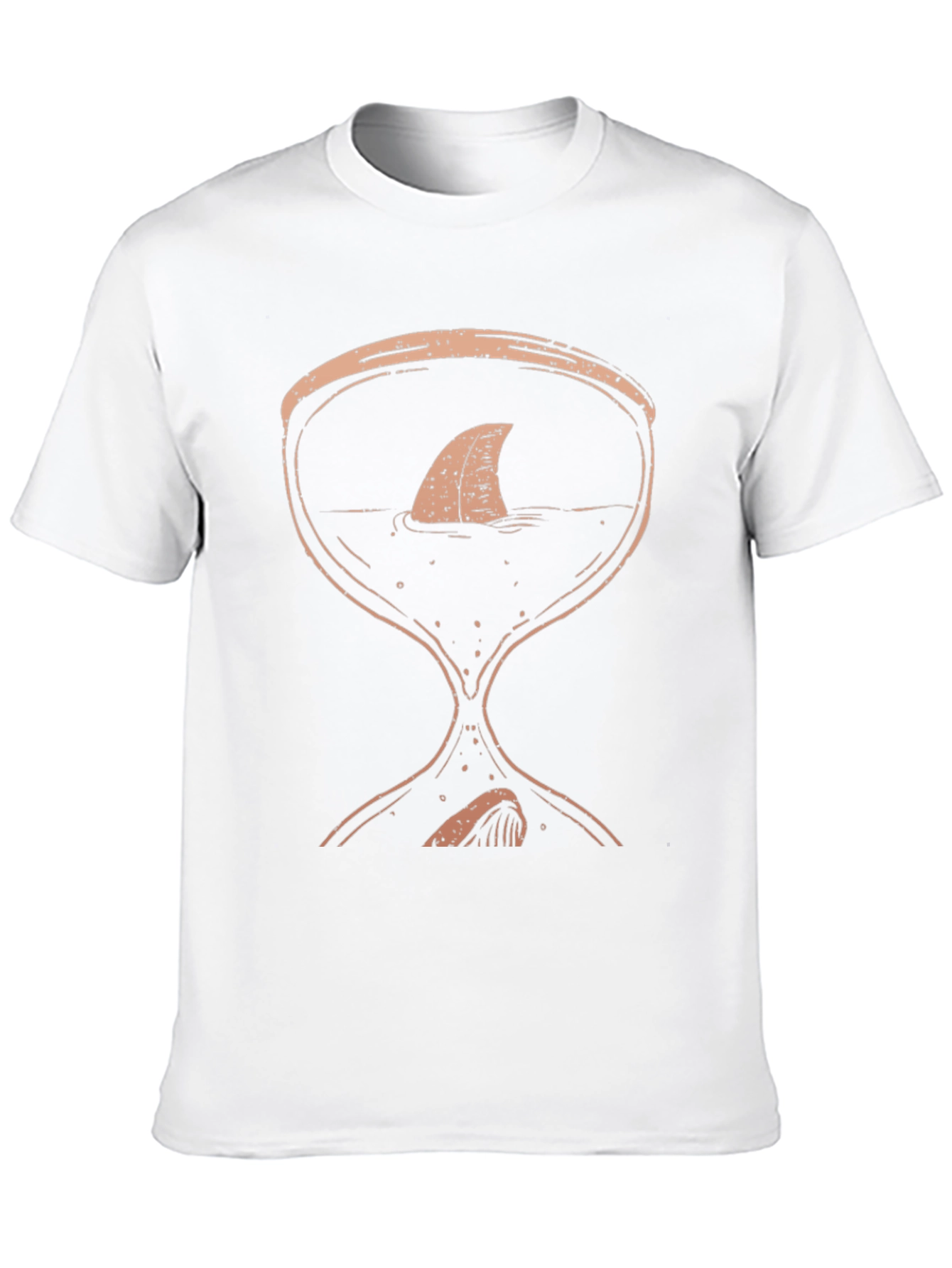 Shark Hourglass Graphic Tee - Unique Black T-Shirt