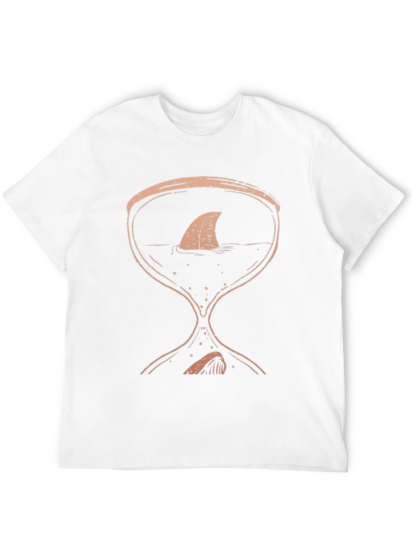 Shark Hourglass Graphic Tee - Unique Black T-Shirt