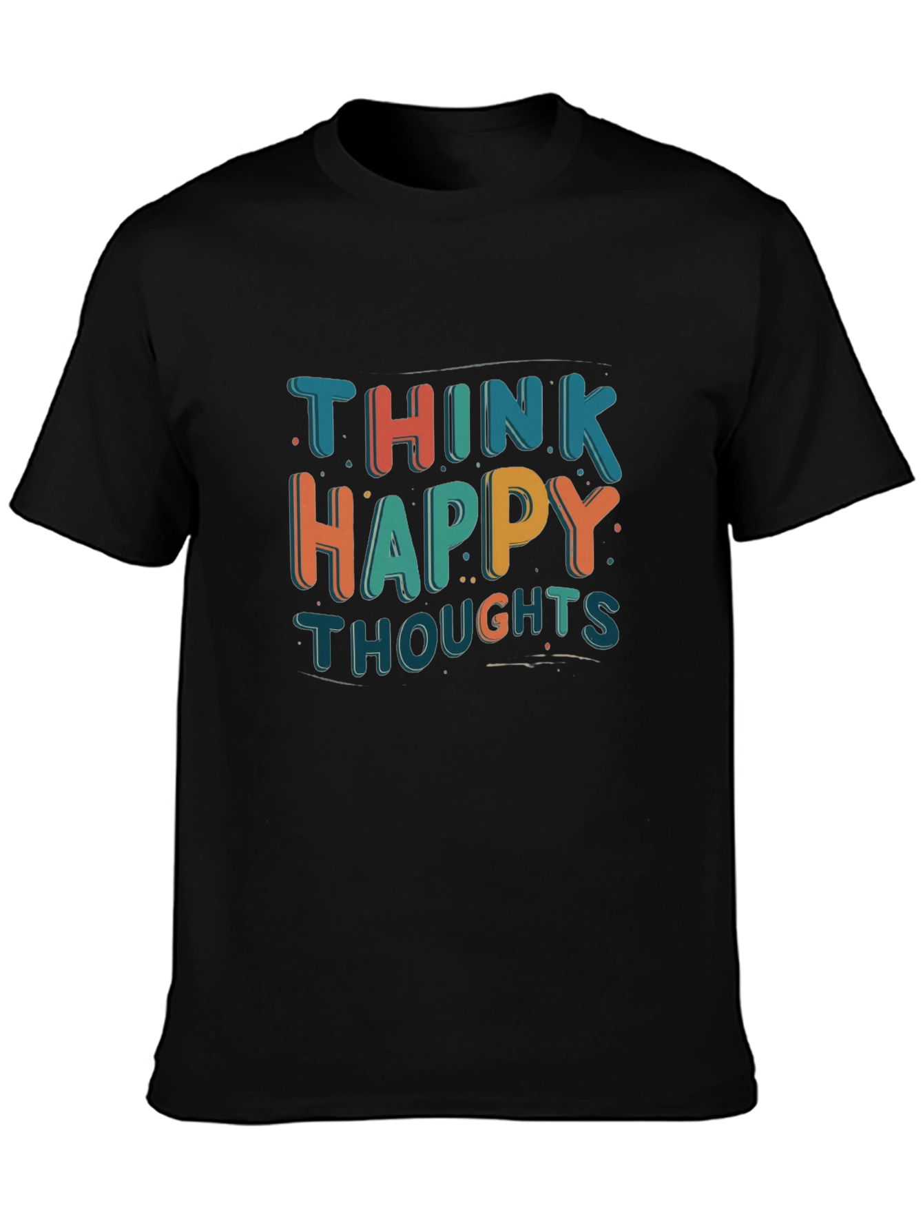 Think Happy Thoughts Graphic Tee - Positive Vibes