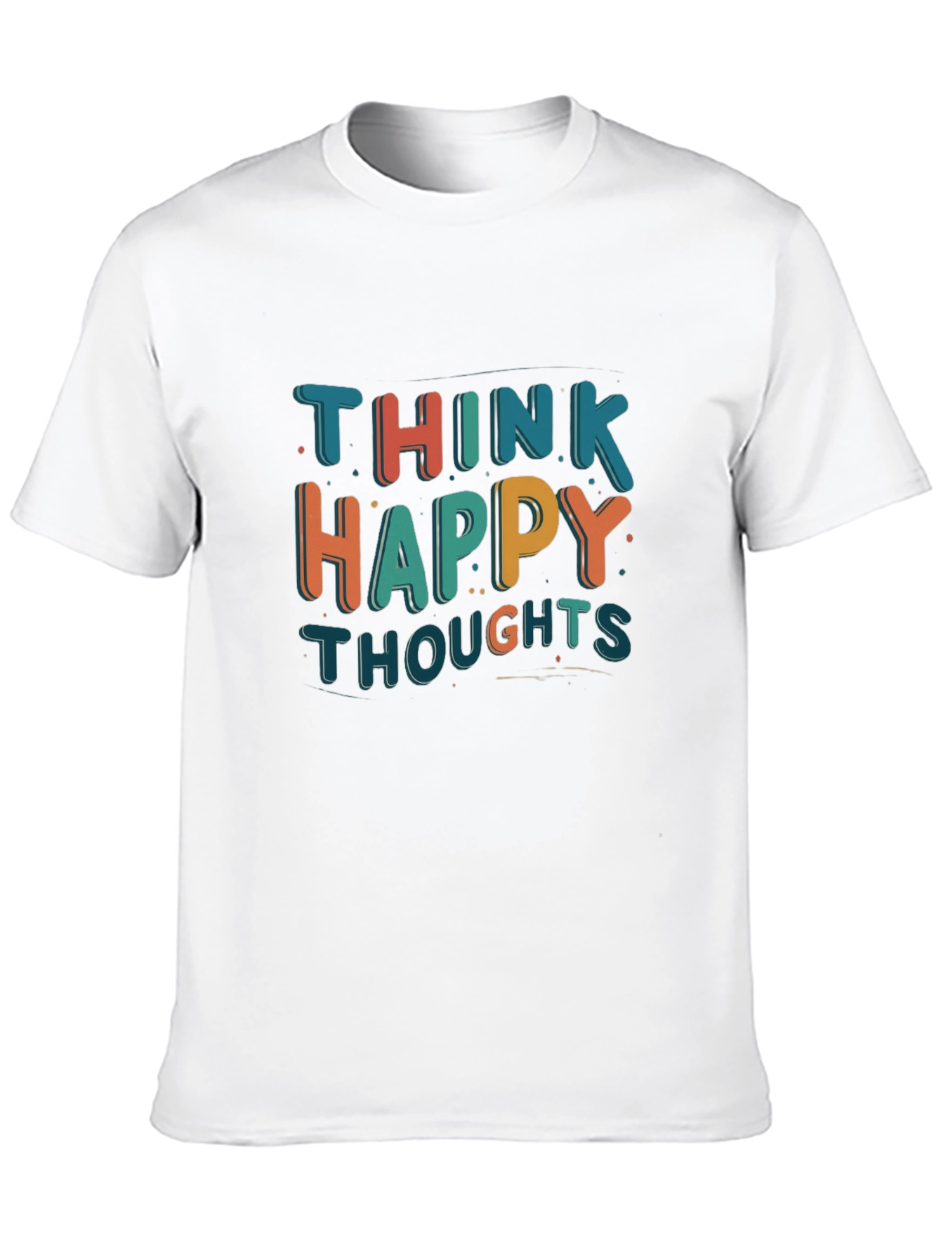 Think Happy Thoughts Graphic Tee - Positive Vibes