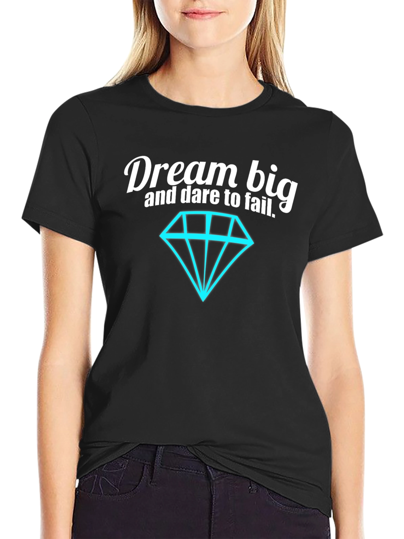 Dream Big Graphic Tee - Motivational Black T-Shirt