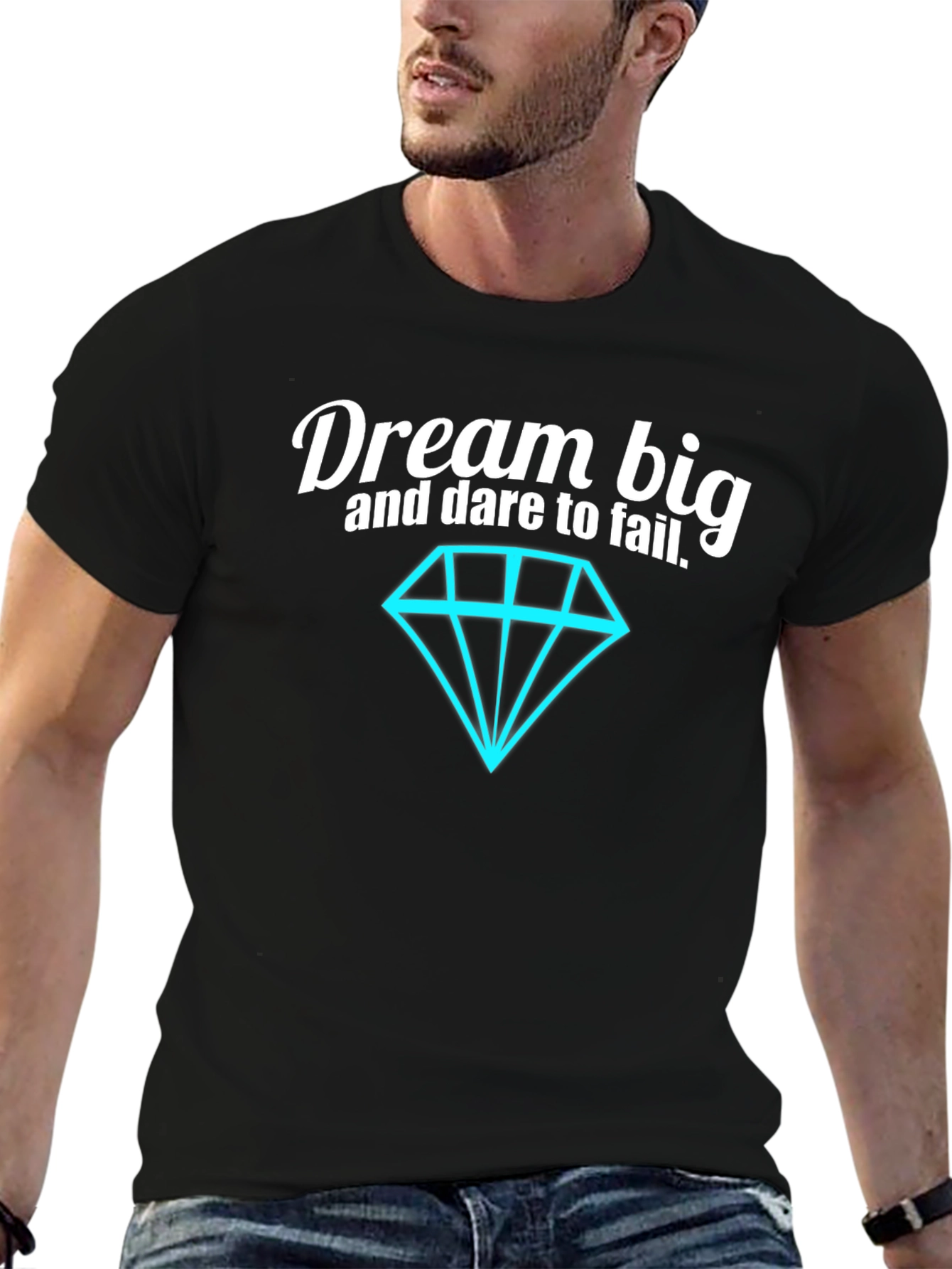 Dream Big Graphic Tee - Motivational Black T-Shirt