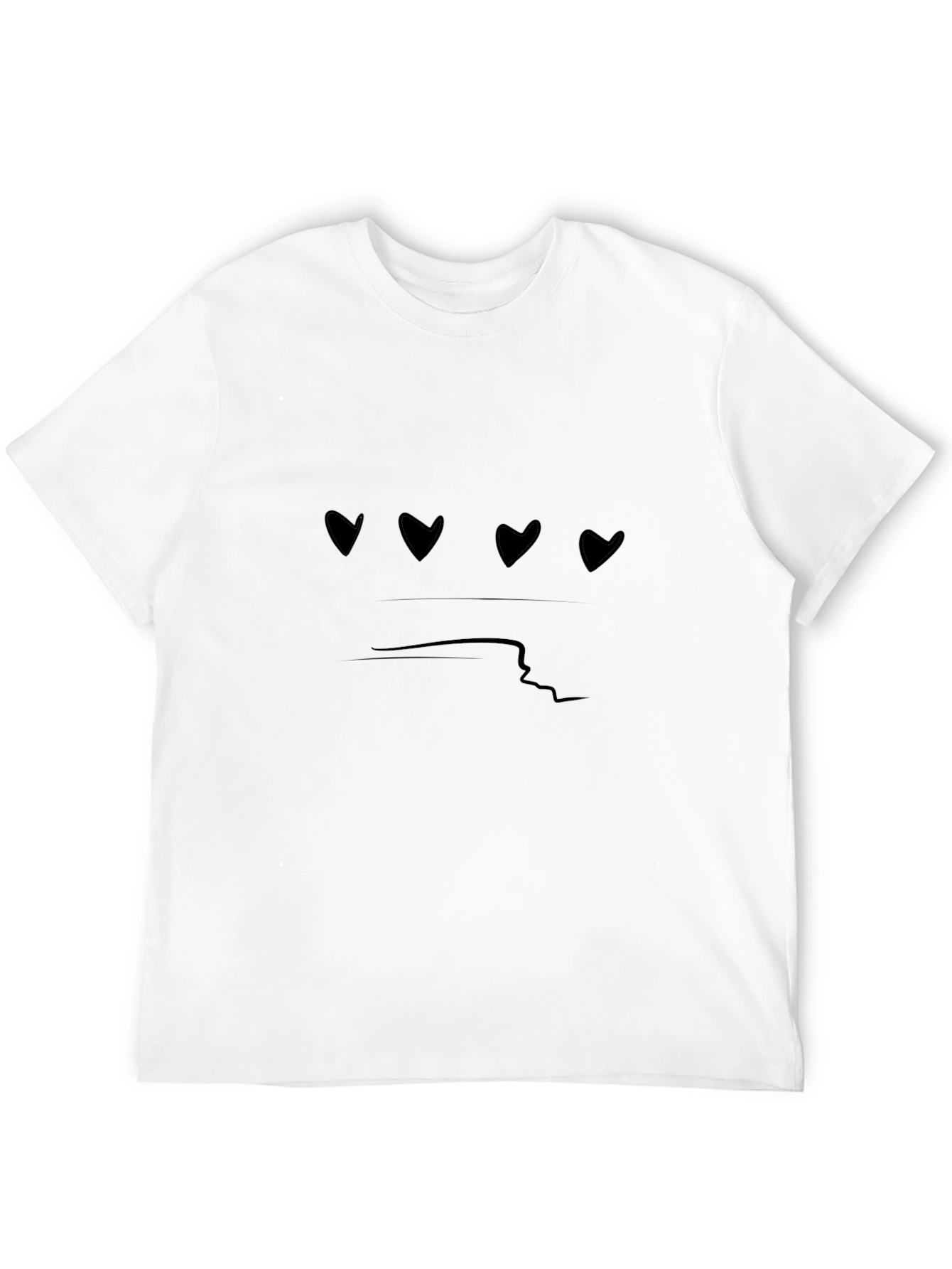 Heart Line Graphic Tee - Modern Casual Style