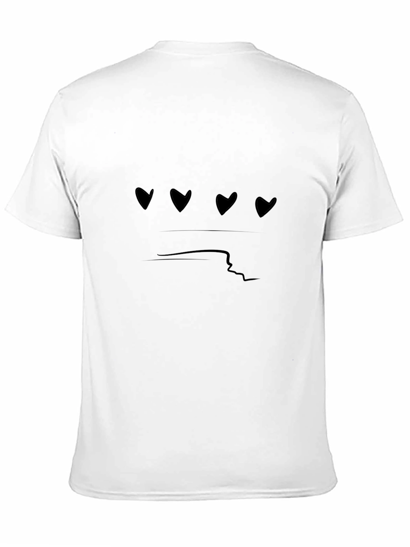 Heart Line Graphic Tee - Modern Casual Style
