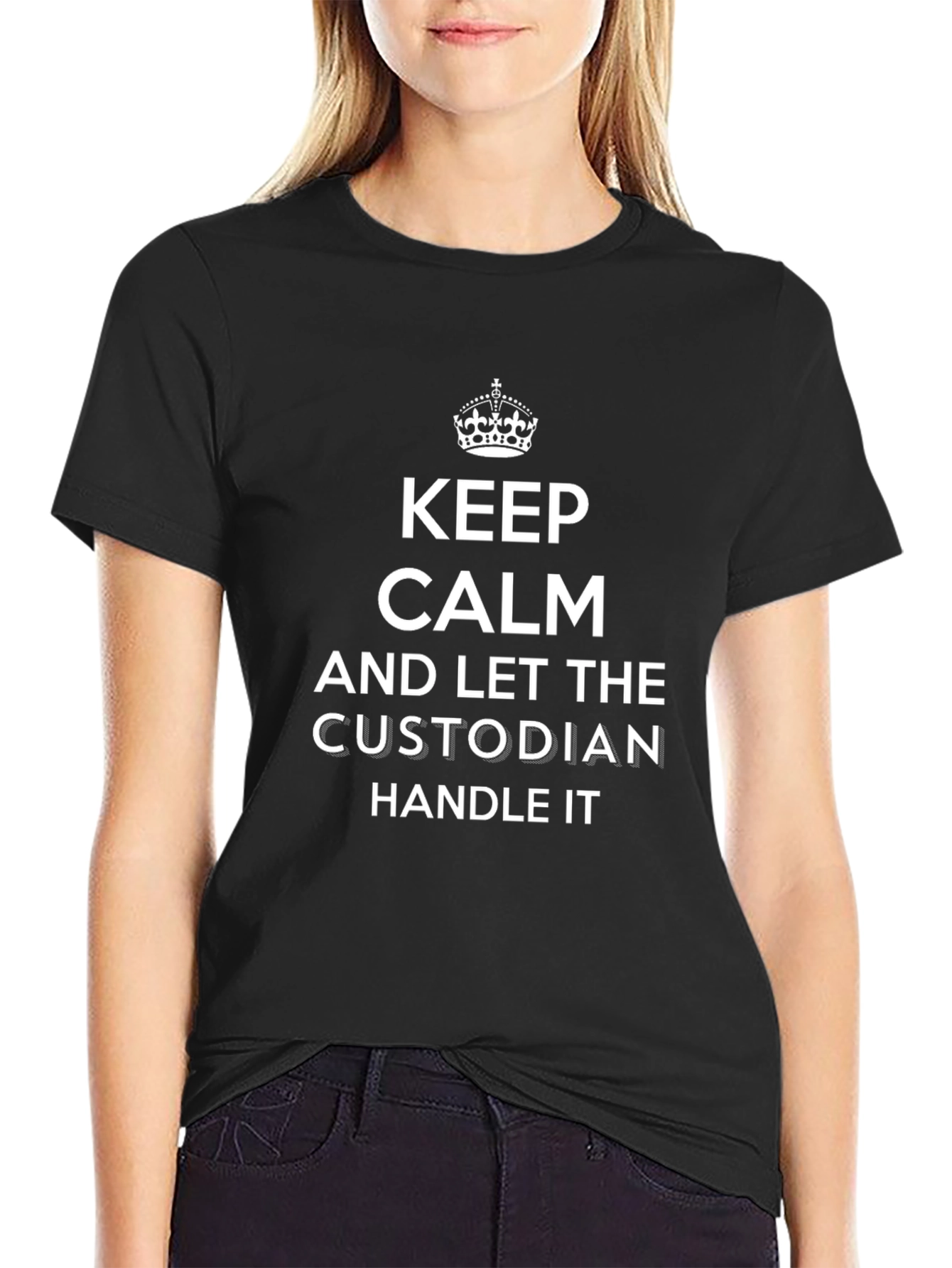 Keep Calm Custodian T-Shirt Funny Job Tee