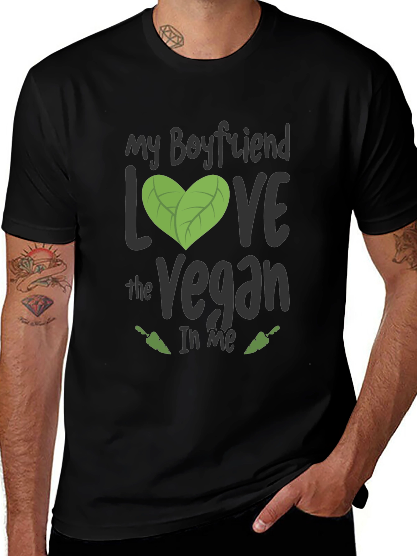 My Boyfriend Loves the Vegan in Me T-Shirt