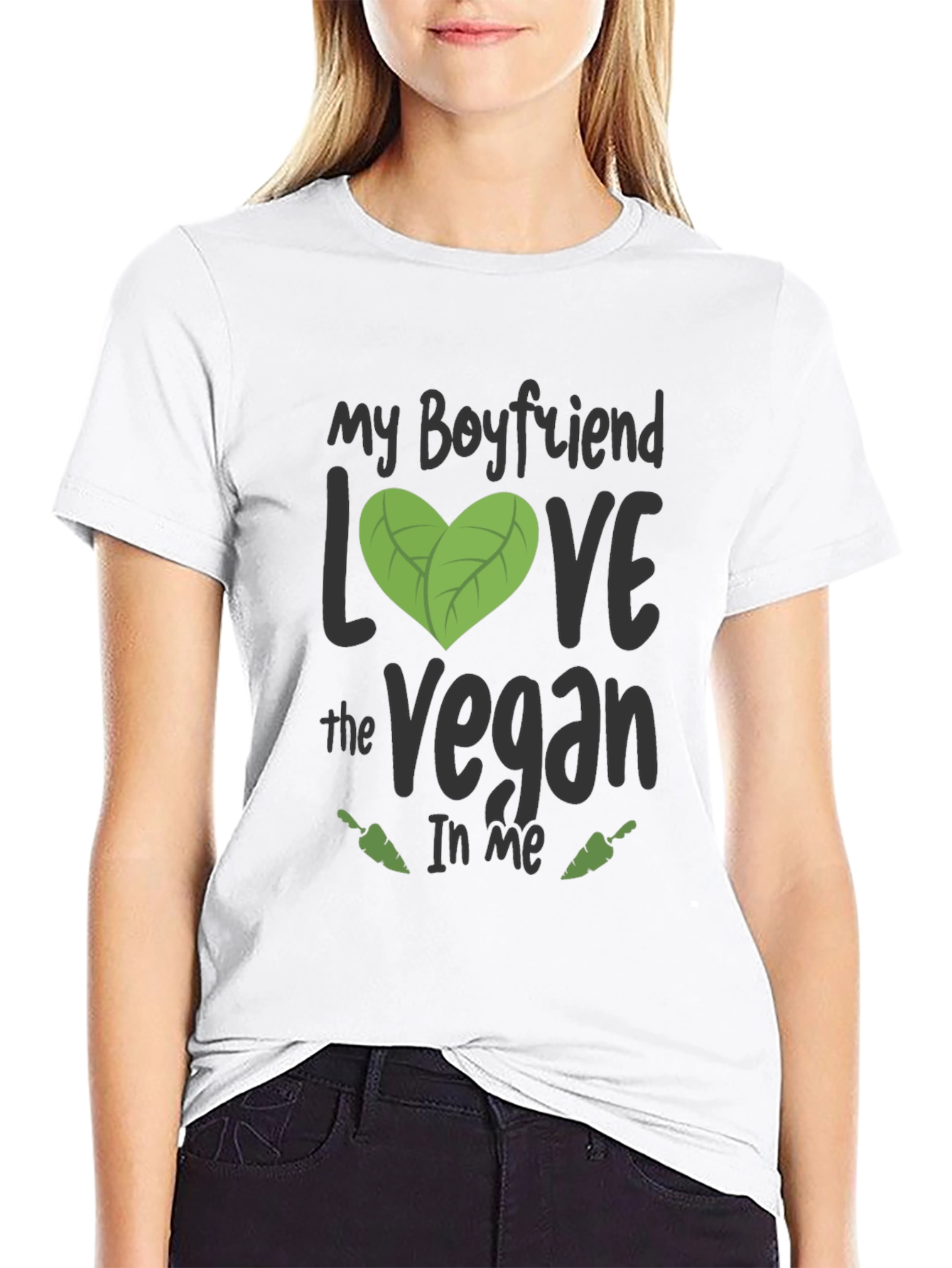 My Boyfriend Loves the Vegan in Me T-Shirt