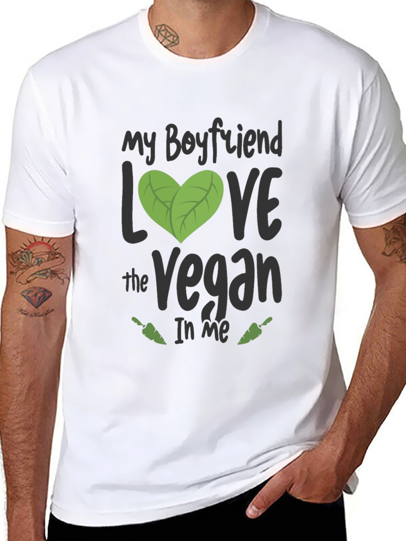 My Boyfriend Loves the Vegan in Me T-Shirt