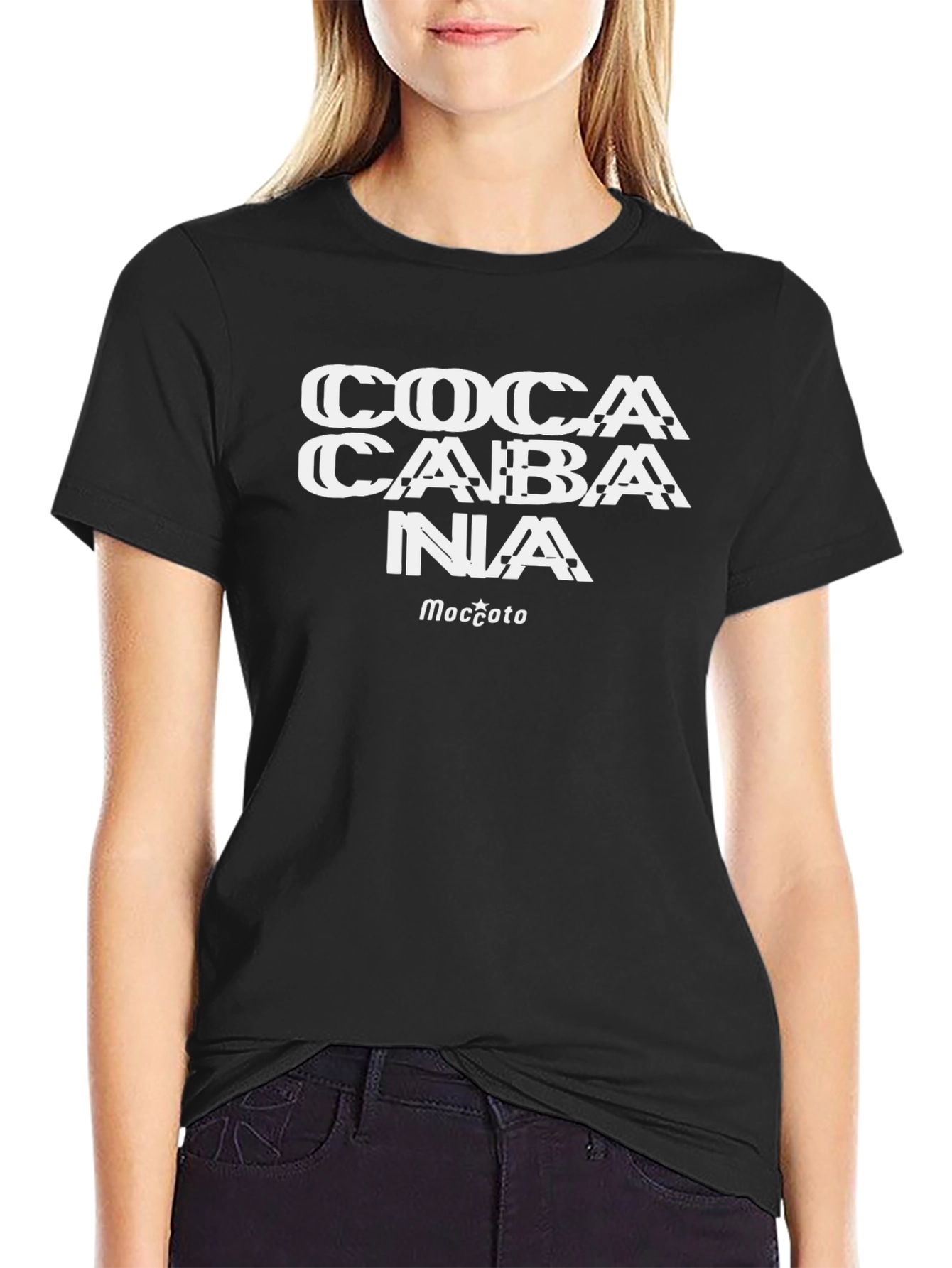 Coca Cabana T-Shirt - Black Crew Neck
