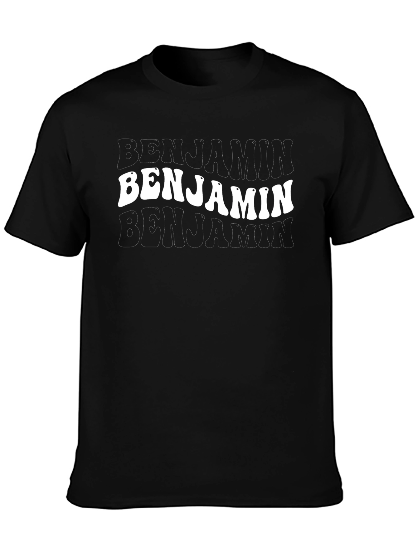 Retro Benjamin Name T-Shirt - Groovy Custom Gift
